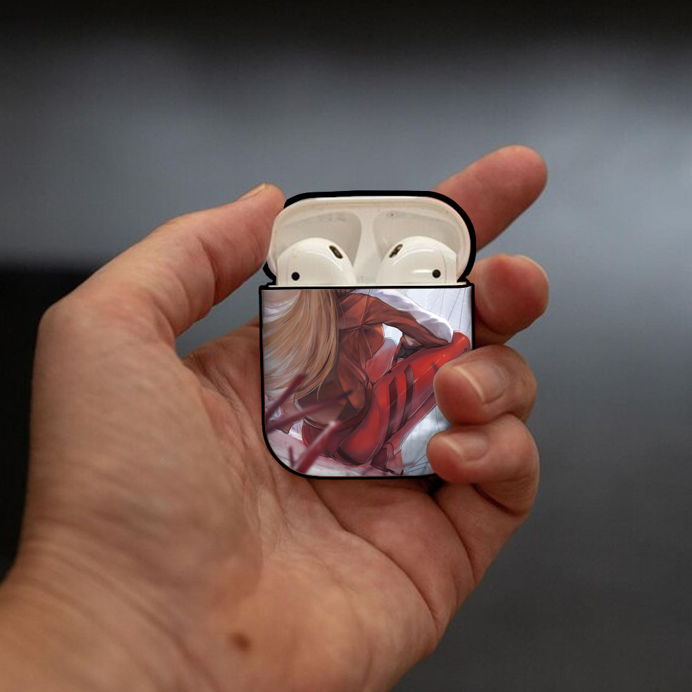 EVA 新世紀エヴァンゲリオン AirPods 第2世代保護ケース ハードシェル ブラック 耐衝撃・防指紋・カラビナ付き