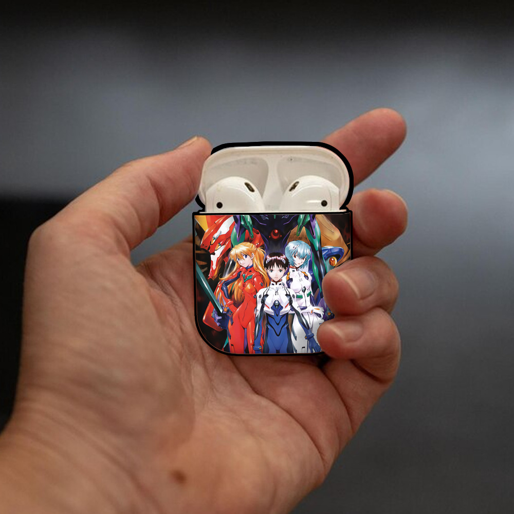 EVA 新世紀エヴァンゲリオン AirPods 第2世代保護ケース ハードシェル ブラック 耐衝撃・防指紋・カラビナ付き