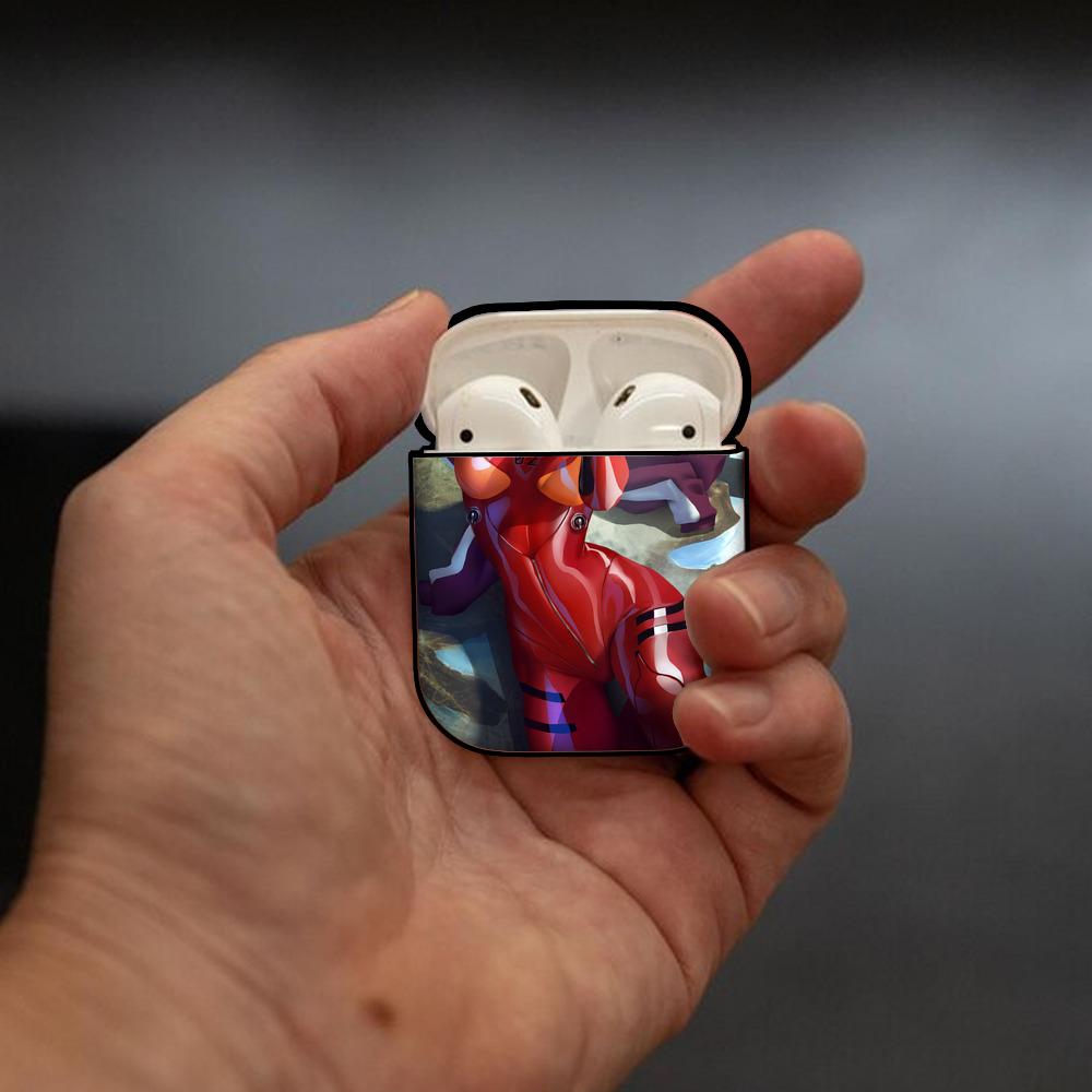 EVA 新世紀エヴァンゲリオン AirPods 第2世代保護ケース ハードシェル ブラック 耐衝撃・防指紋・カラビナ付き