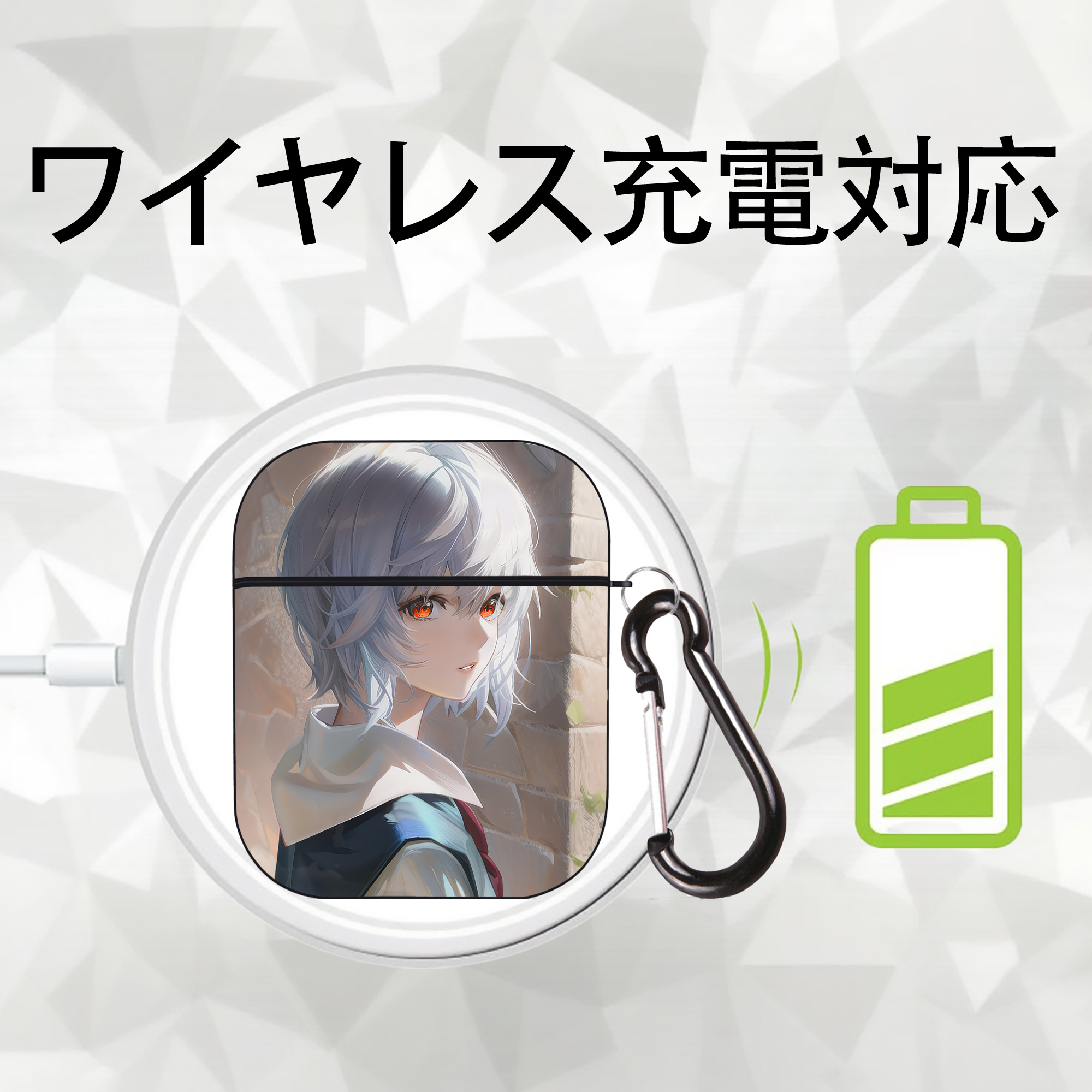EVA 新世紀エヴァンゲリオン AirPods 第2世代保護ケース ハードシェル ブラック 耐衝撃・防指紋・カラビナ付き