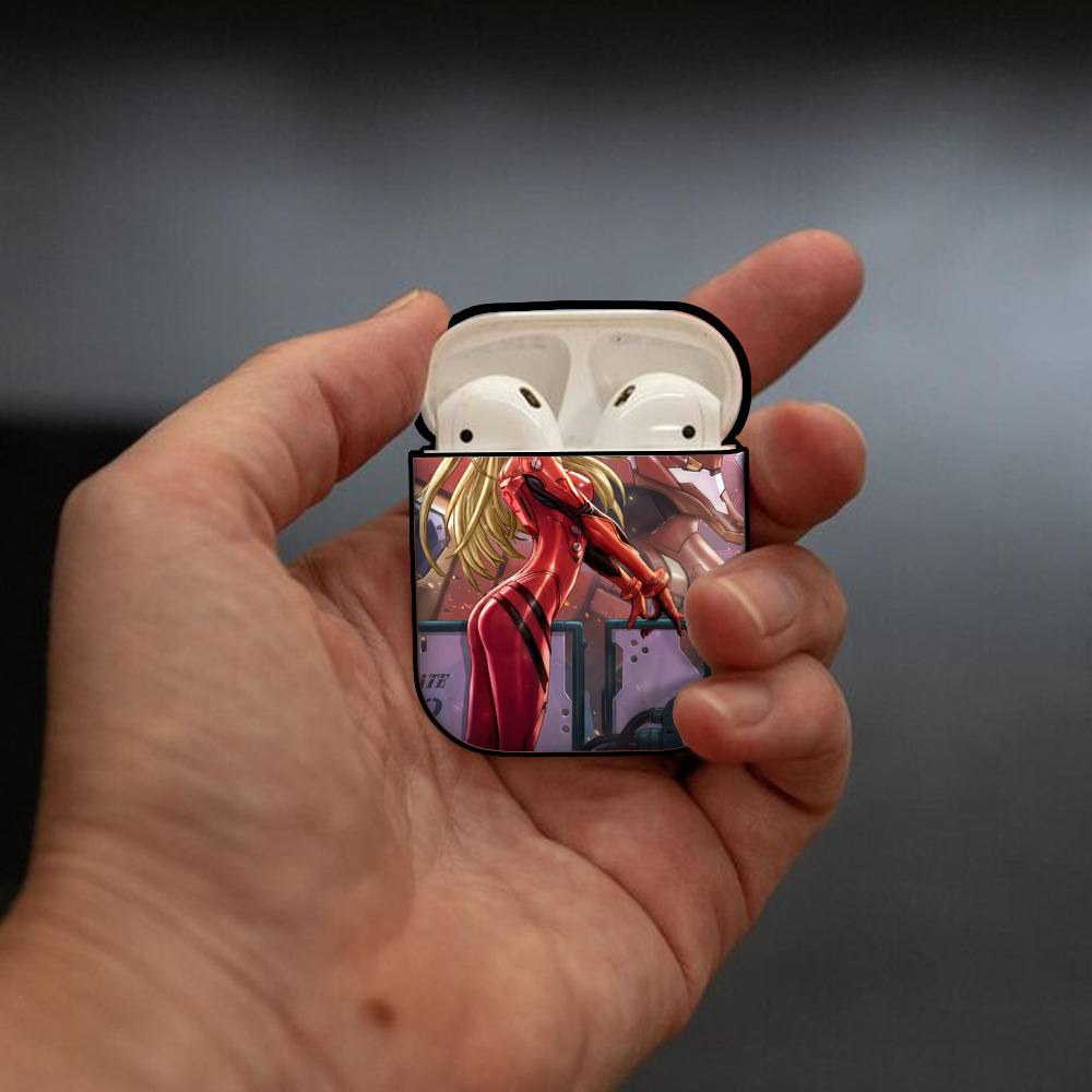 EVA 新世紀エヴァンゲリオン AirPods 第2世代保護ケース ハードシェル ブラック 耐衝撃・防指紋・カラビナ付き