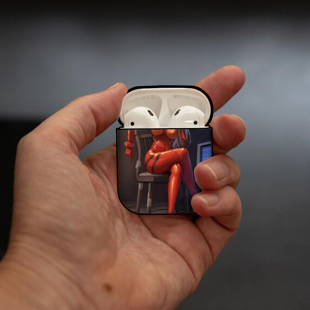 EVA 新世紀エヴァンゲリオン AirPods 第2世代保護ケース ハードシェル ブラック 耐衝撃・防指紋・カラビナ付き