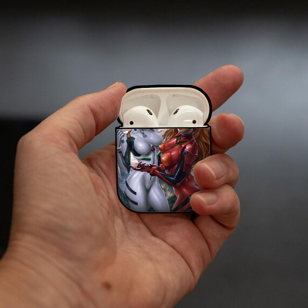 EVA 新世紀エヴァンゲリオン AirPods 第2世代保護ケース ハードシェル ブラック 耐衝撃・防指紋・カラビナ付き