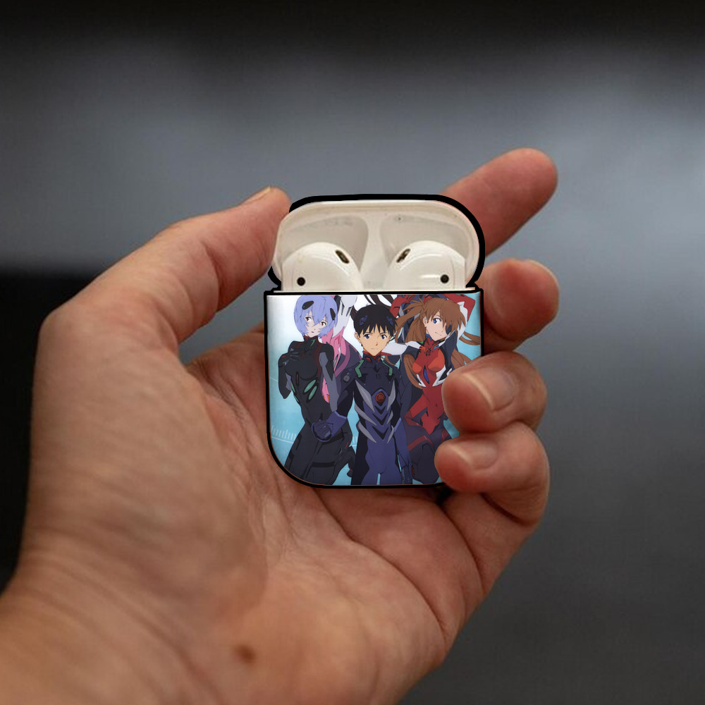 EVA 新世紀エヴァンゲリオン AirPods 第2世代保護ケース ハードシェル ブラック 耐衝撃・防指紋・カラビナ付き
