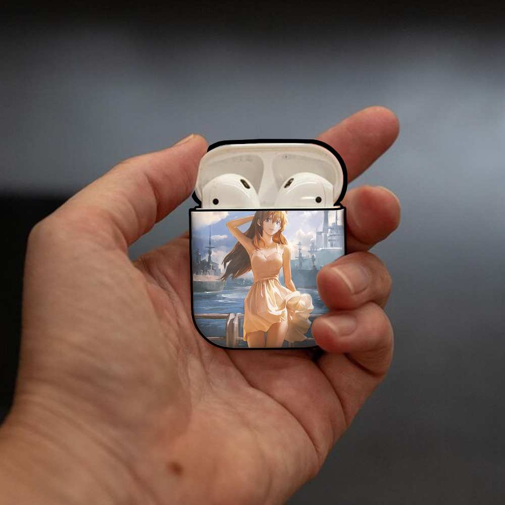EVA 新世紀エヴァンゲリオン AirPods 第2世代保護ケース ハードシェル ブラック 耐衝撃・防指紋・カラビナ付き