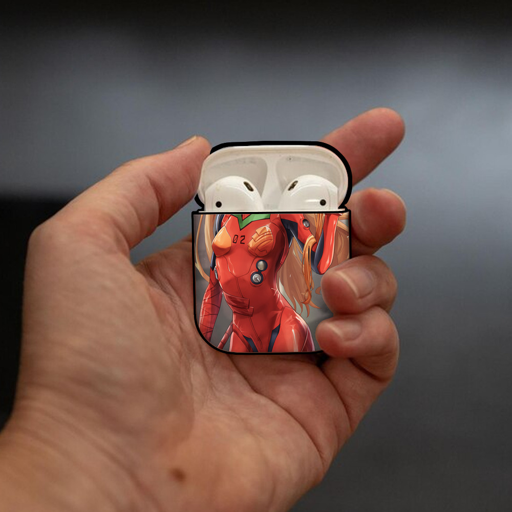 EVA 新世紀エヴァンゲリオン AirPods 第2世代保護ケース ハードシェル ブラック 耐衝撃・防指紋・カラビナ付き