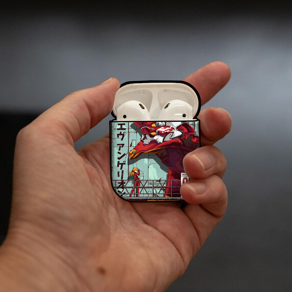 EVA 新世紀エヴァンゲリオン AirPods 第2世代保護ケース ハードシェル ブラック 耐衝撃・防指紋・カラビナ付き