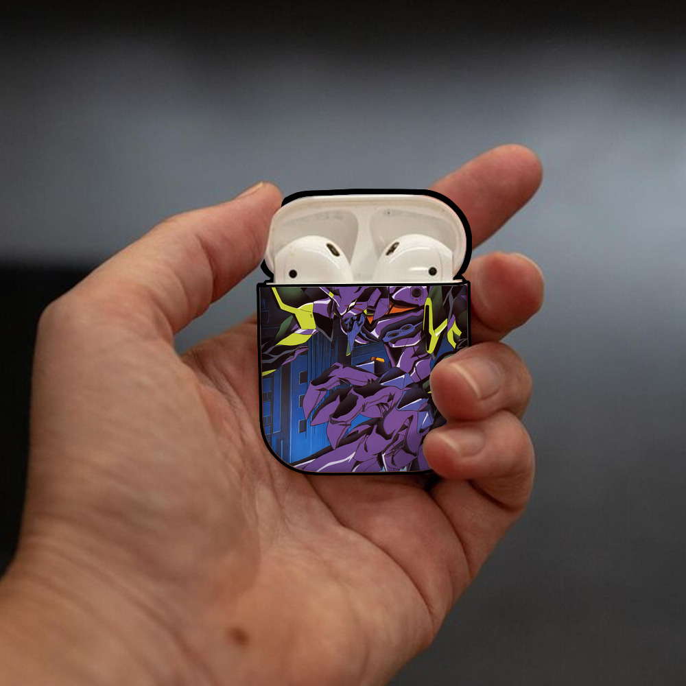 EVA 新世紀エヴァンゲリオン AirPods 第2世代保護ケース ハードシェル ブラック 耐衝撃・防指紋・カラビナ付き
