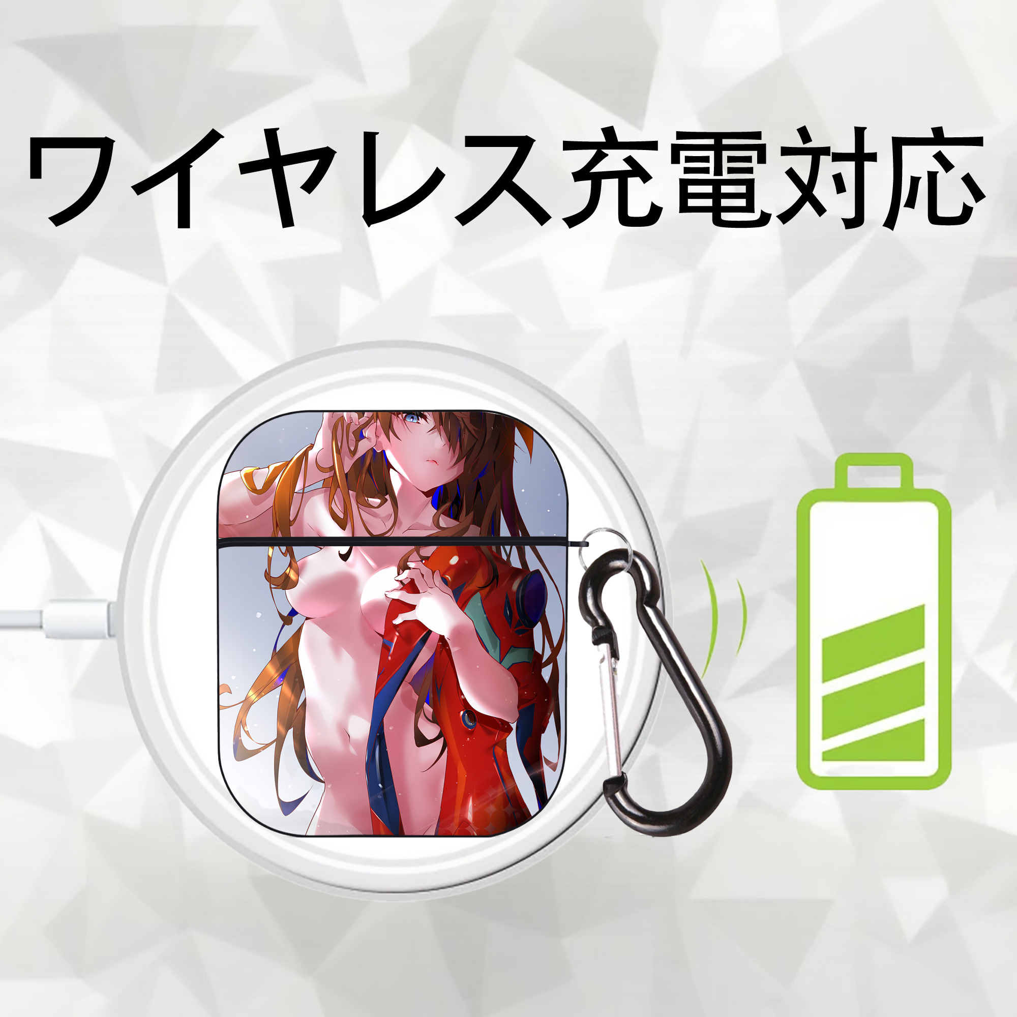 EVA 新世紀エヴァンゲリオン AirPods 第2世代保護ケース ハードシェル ブラック 耐衝撃・防指紋・カラビナ付き