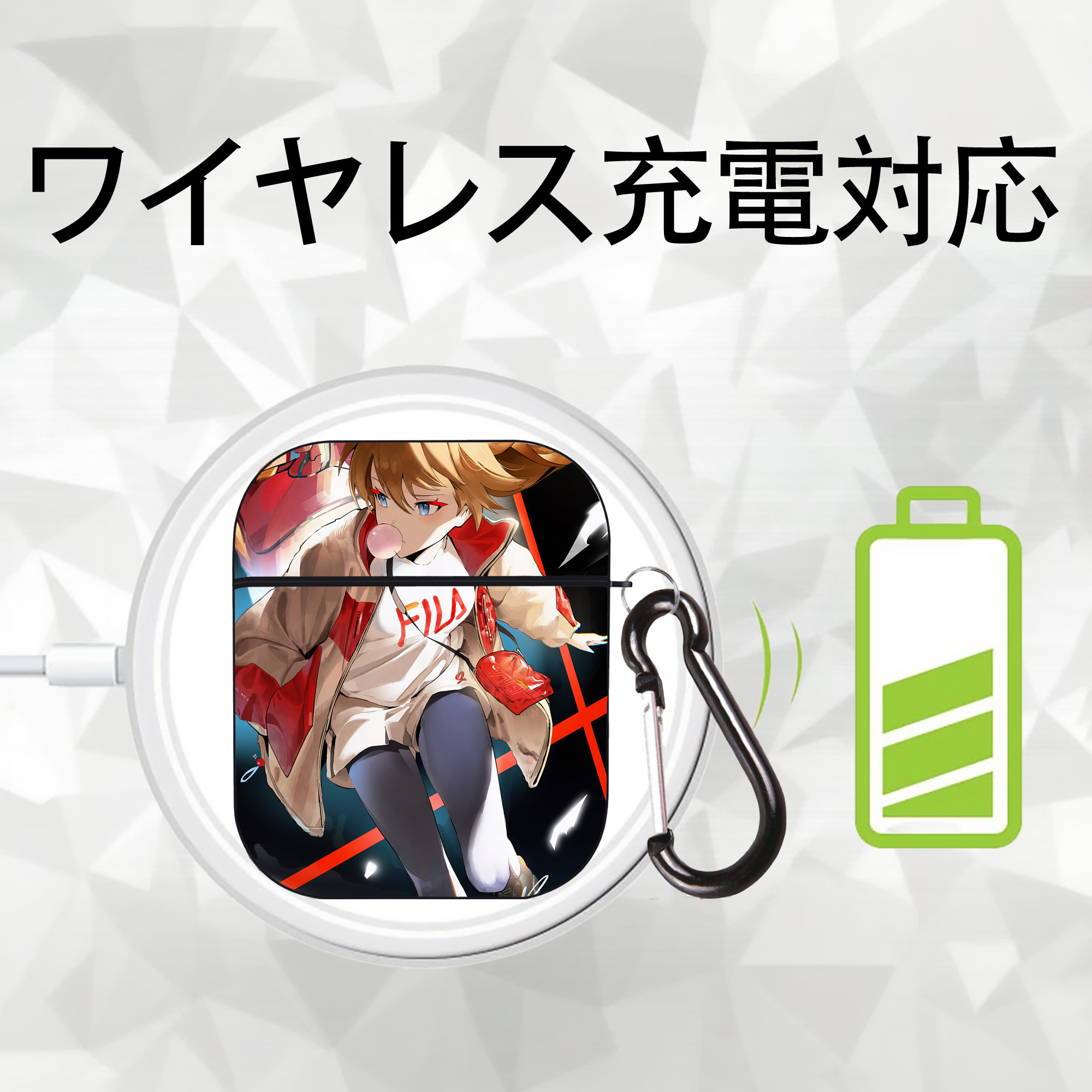 EVA 新世紀エヴァンゲリオン AirPods 第2世代保護ケース ハードシェル ブラック 耐衝撃・防指紋・カラビナ付き