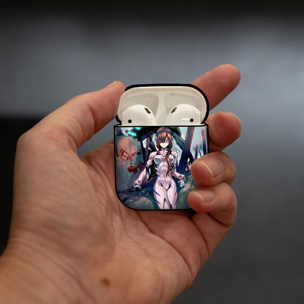 EVA 新世紀エヴァンゲリオン AirPods 第2世代保護ケース ハードシェル ブラック 耐衝撃・防指紋・カラビナ付き