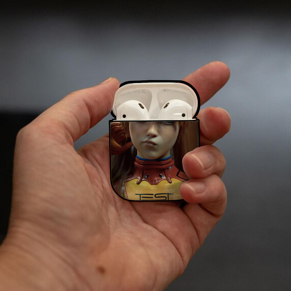 EVA 新世紀エヴァンゲリオン AirPods 第2世代保護ケース ハードシェル ブラック 耐衝撃・防指紋・カラビナ付き