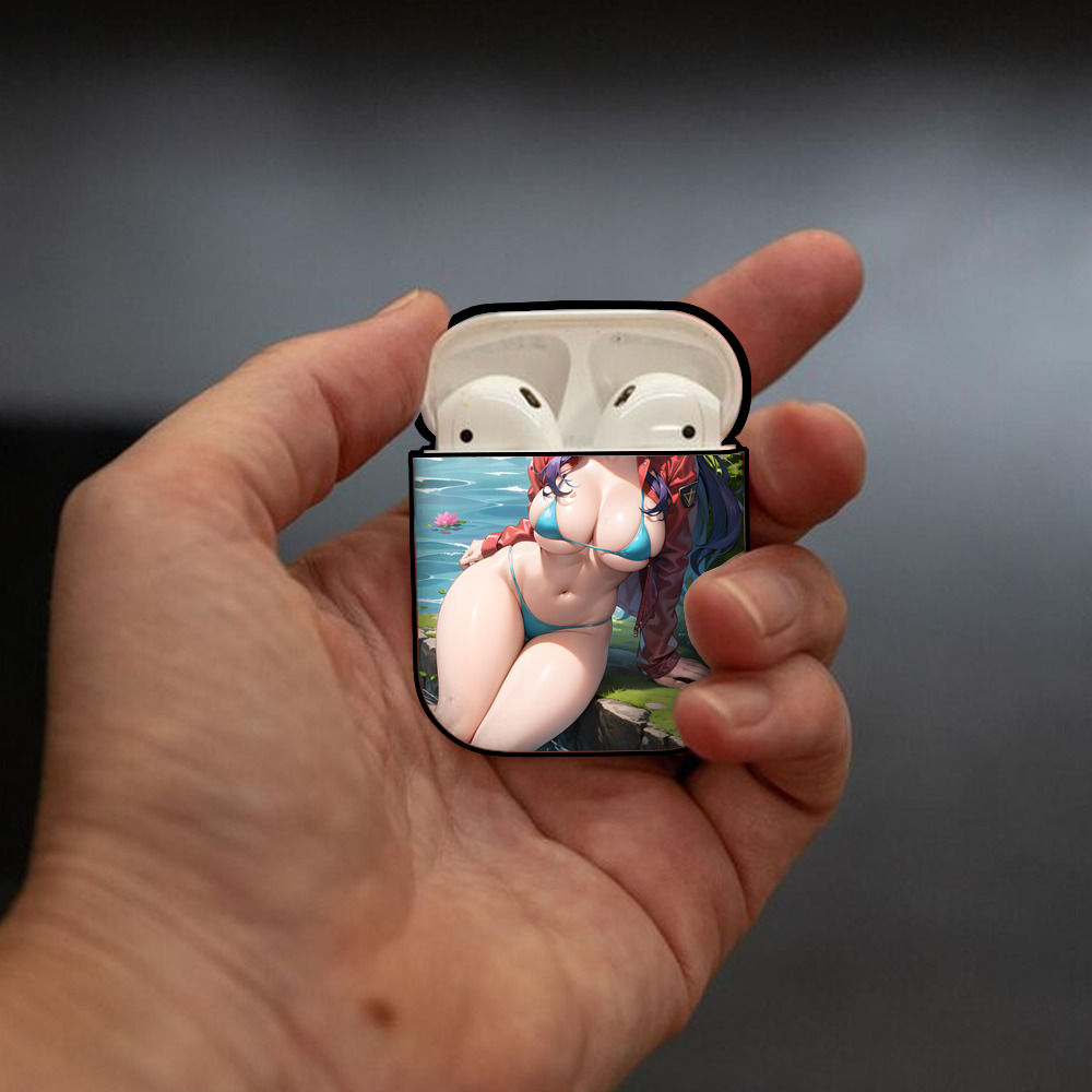 EVA 新世紀エヴァンゲリオン AirPods 第2世代保護ケース ハードシェル ブラック 耐衝撃・防指紋・カラビナ付き