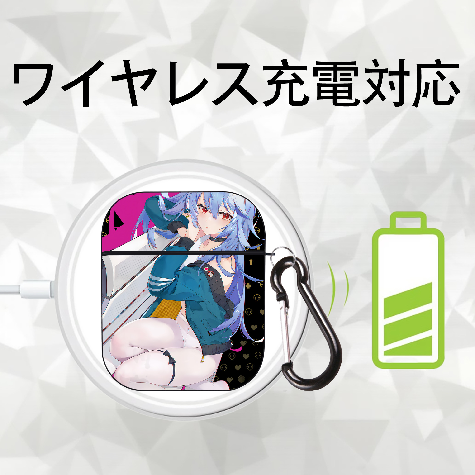 EVA 新世紀エヴァンゲリオン AirPods 第2世代保護ケース ハードシェル ブラック 耐衝撃・防指紋・カラビナ付き