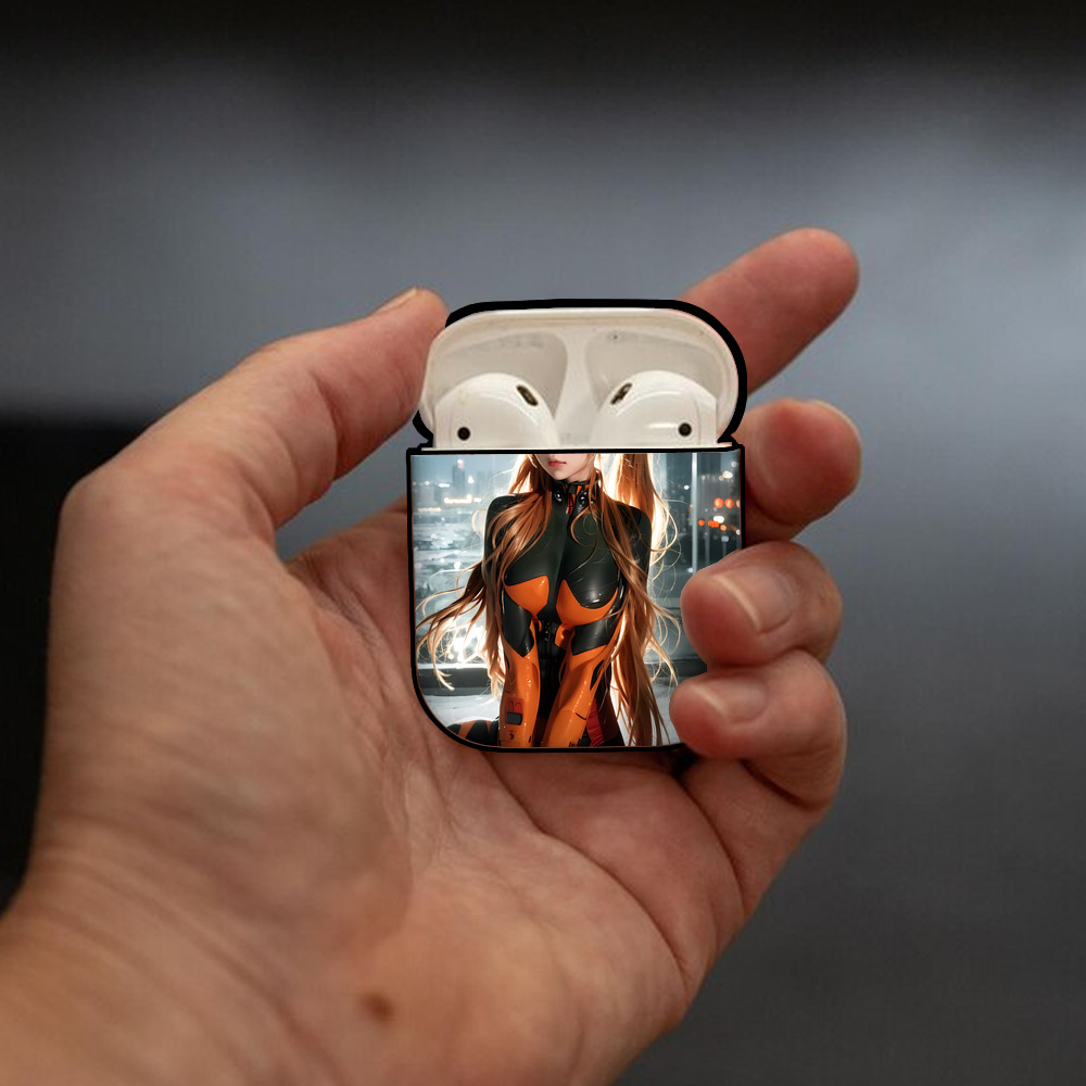 EVA 新世紀エヴァンゲリオン AirPods 第2世代保護ケース ハードシェル ブラック 耐衝撃・防指紋・カラビナ付き