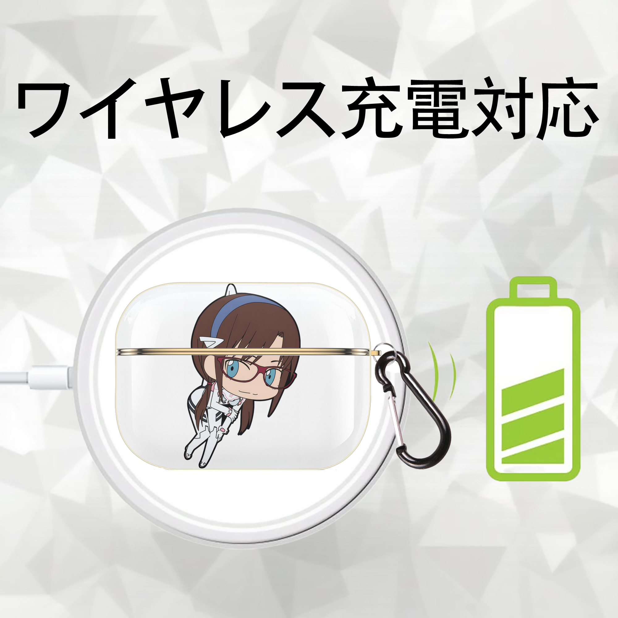 EVA 新世紀エヴァンゲリオン 【AirPods Pro用】ハードシェル保護ケース｜耐衝撃・防指紋・カラビナ付き商品仕様