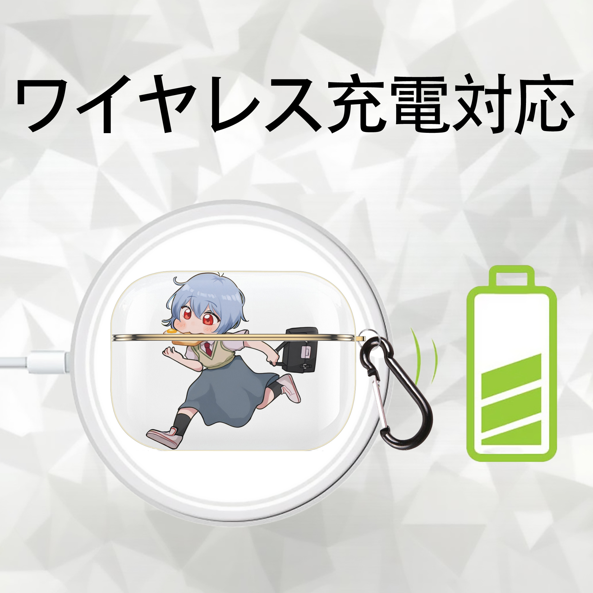 EVA 新世紀エヴァンゲリオン 【AirPods Pro用】ハードシェル保護ケース｜耐衝撃・防指紋・カラビナ付き商品仕様