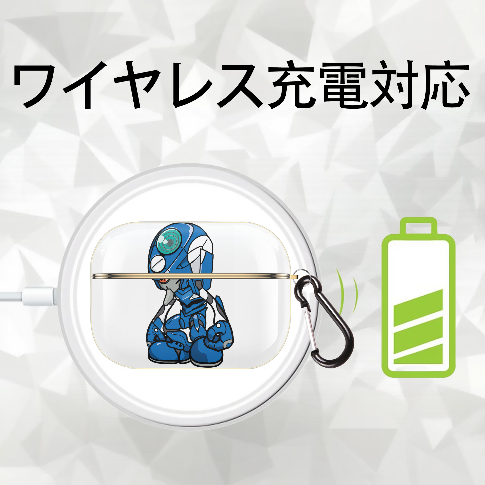 EVA 新世紀エヴァンゲリオン 【AirPods Pro用】ハードシェル保護ケース｜耐衝撃・防指紋・カラビナ付き商品仕様