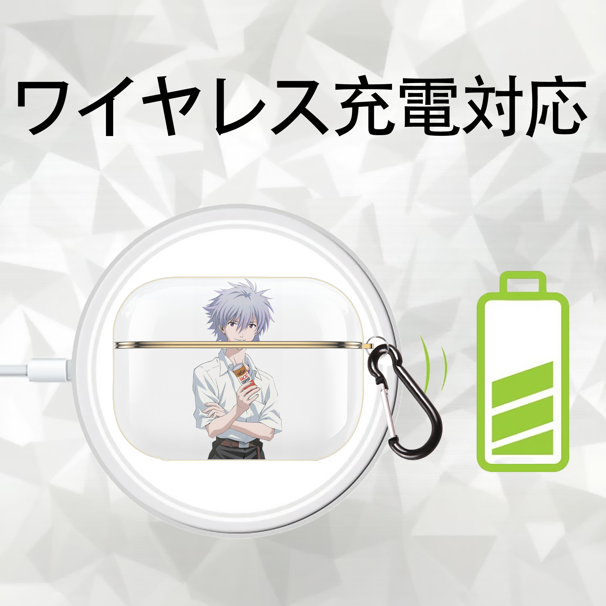EVA 新世紀エヴァンゲリオン 【AirPods Pro用】ハードシェル保護ケース｜耐衝撃・防指紋・カラビナ付き商品仕様