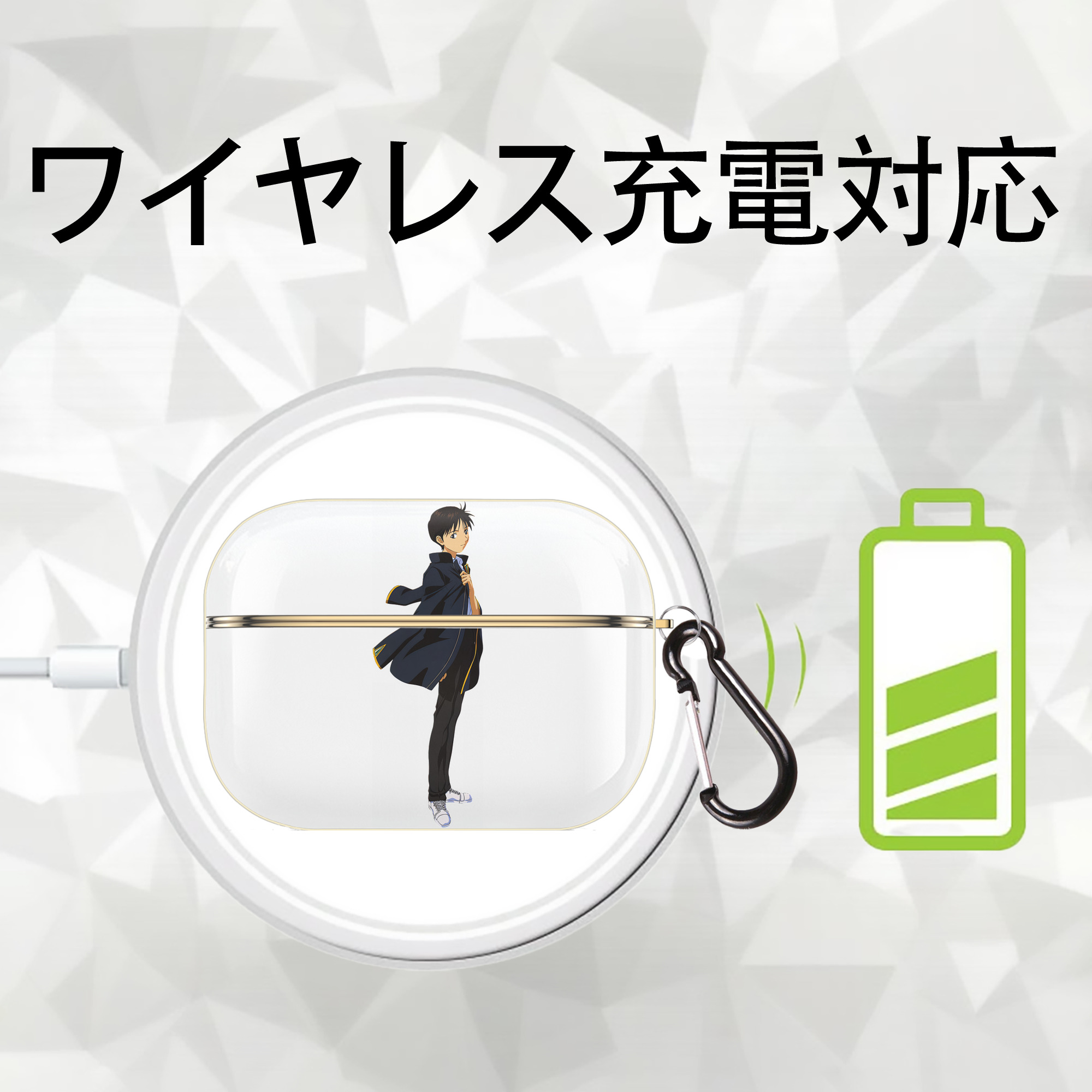 EVA 新世紀エヴァンゲリオン 【AirPods Pro用】ハードシェル保護ケース｜耐衝撃・防指紋・カラビナ付き商品仕様