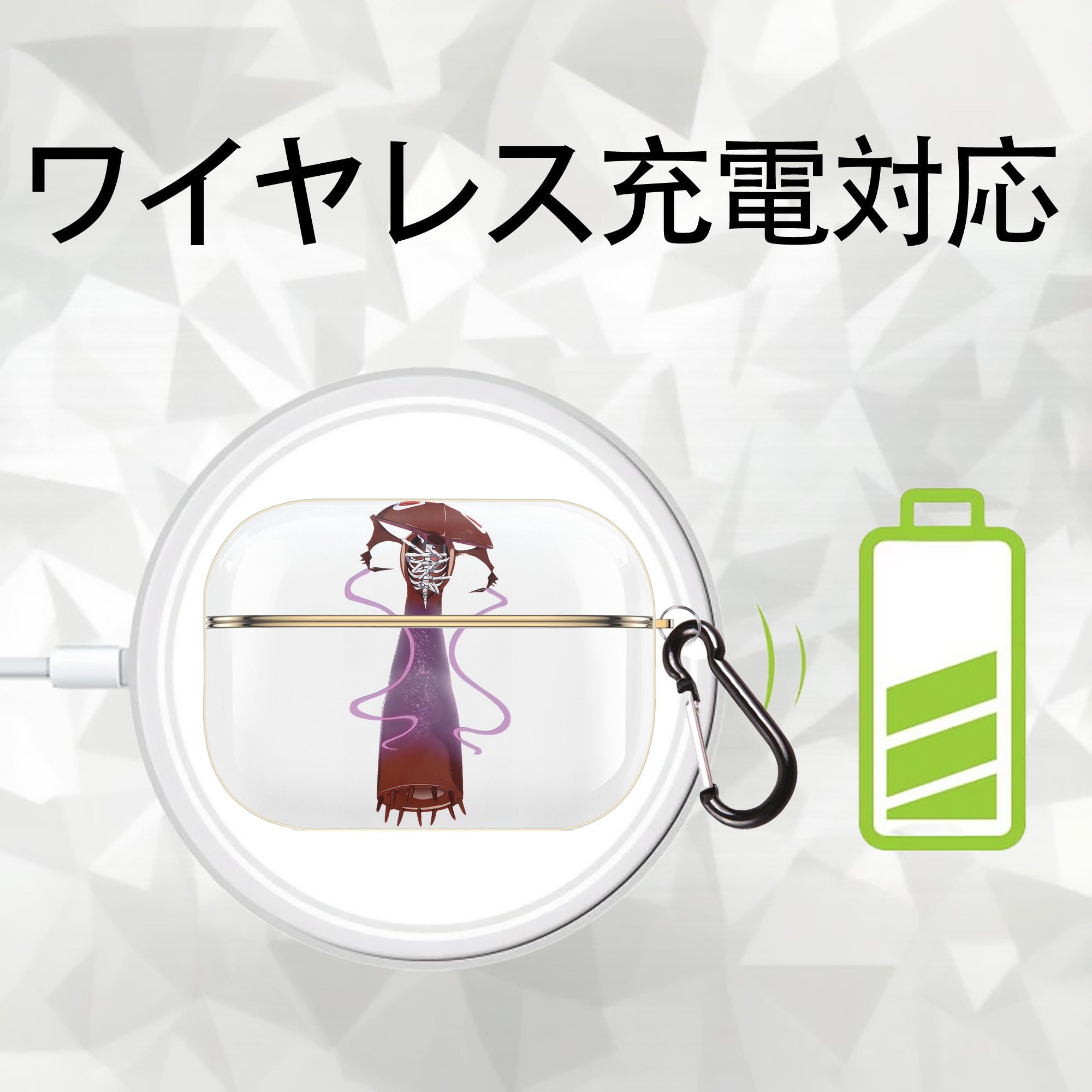 EVA 新世紀エヴァンゲリオン 【AirPods Pro用】ハードシェル保護ケース｜耐衝撃・防指紋・カラビナ付き商品仕様