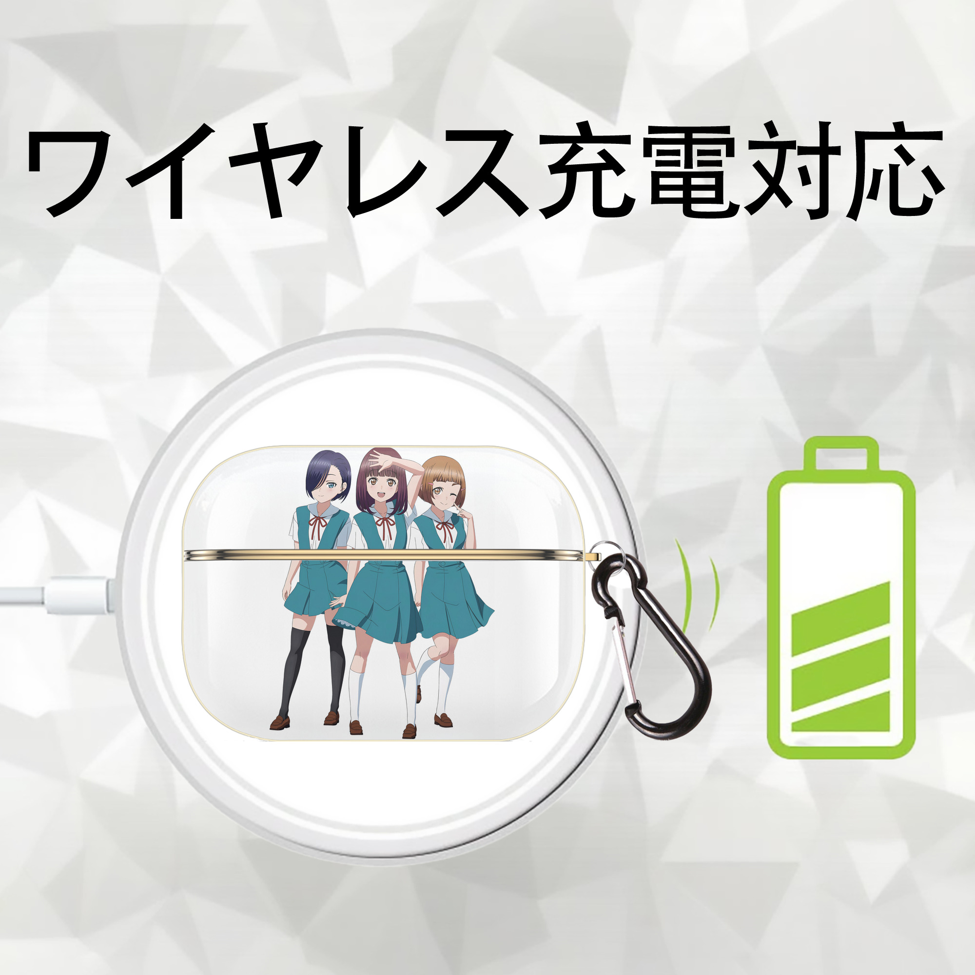 EVA 新世紀エヴァンゲリオン 【AirPods Pro用】ハードシェル保護ケース｜耐衝撃・防指紋・カラビナ付き商品仕様