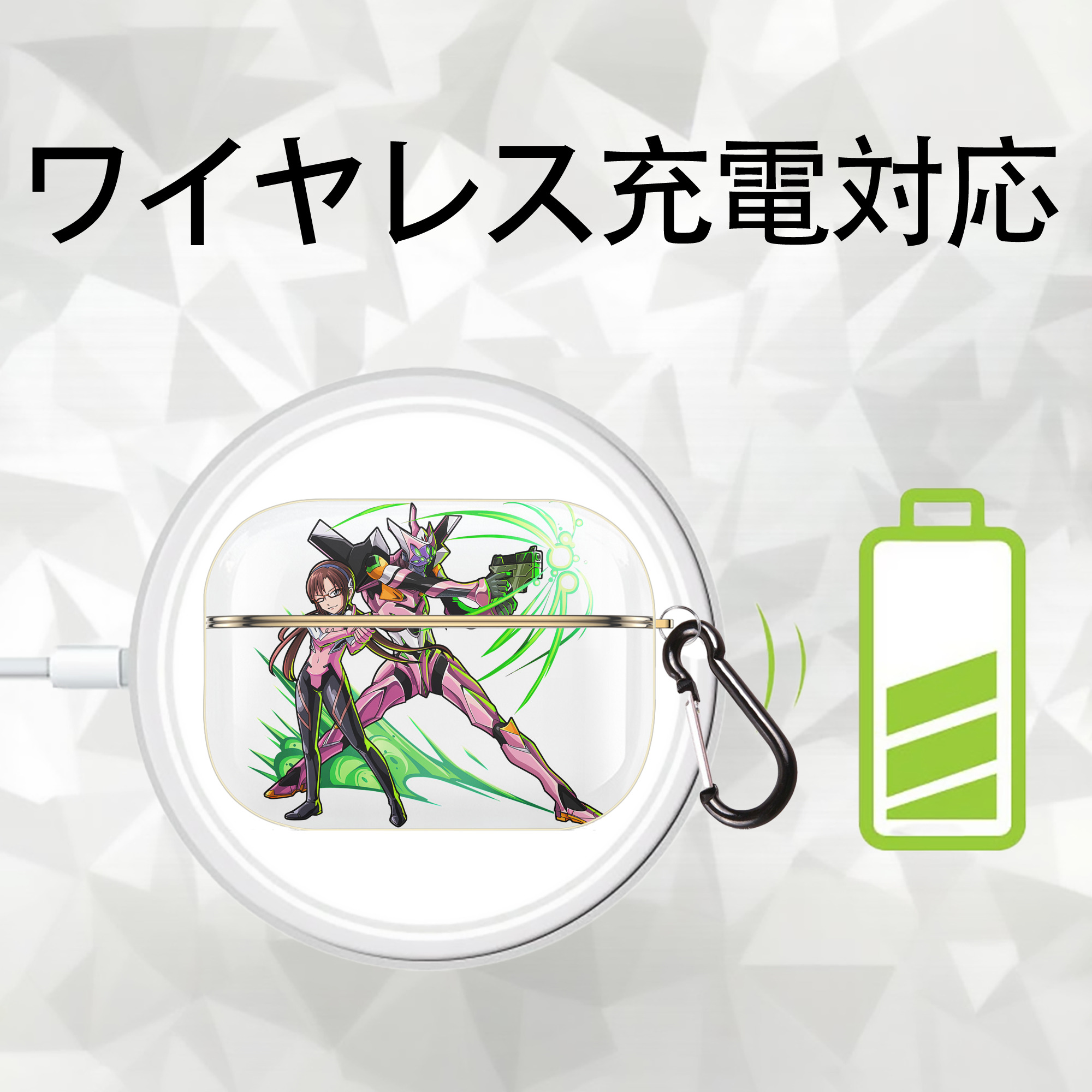 EVA 新世紀エヴァンゲリオン 【AirPods Pro用】ハードシェル保護ケース｜耐衝撃・防指紋・カラビナ付き商品仕様