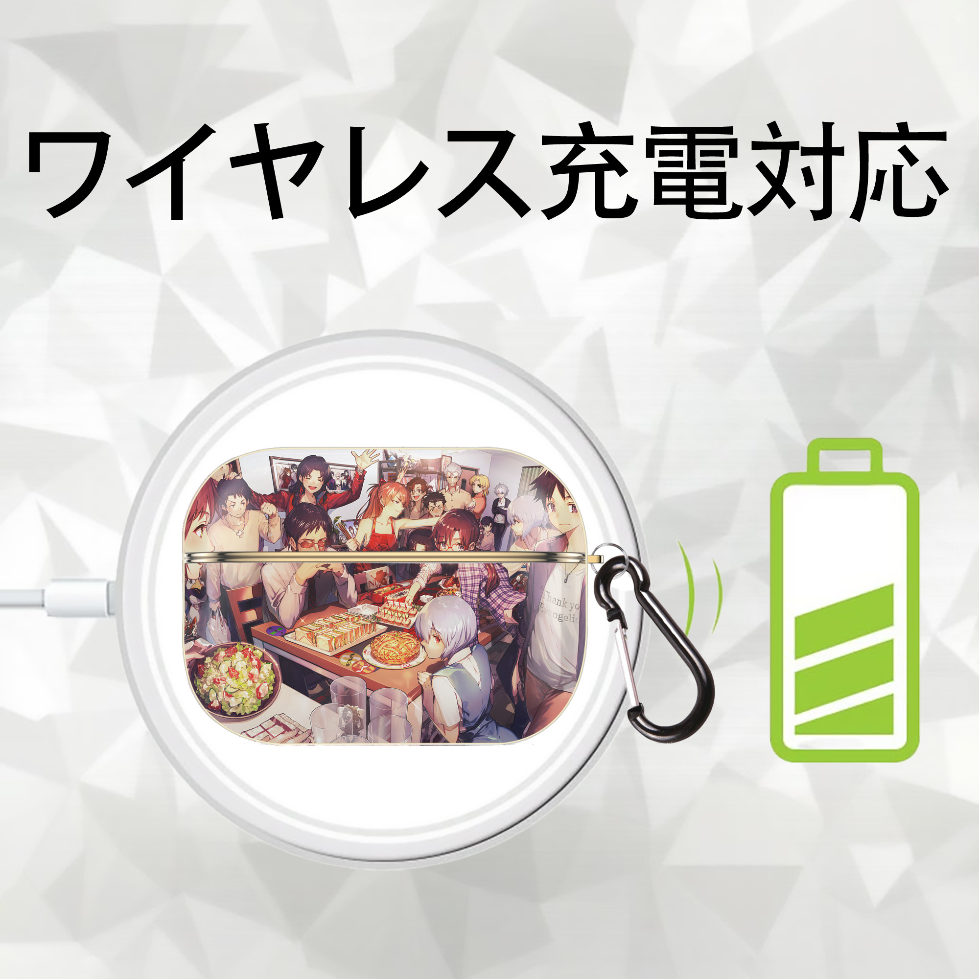 EVA 新世紀エヴァンゲリオン 【AirPods Pro用】ハードシェル保護ケース｜耐衝撃・防指紋・カラビナ付き商品仕様