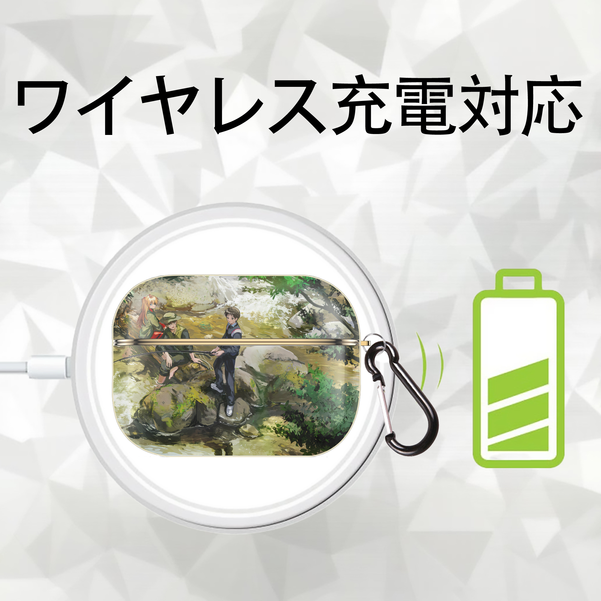 EVA 新世紀エヴァンゲリオン 【AirPods Pro用】ハードシェル保護ケース｜耐衝撃・防指紋・カラビナ付き商品仕様