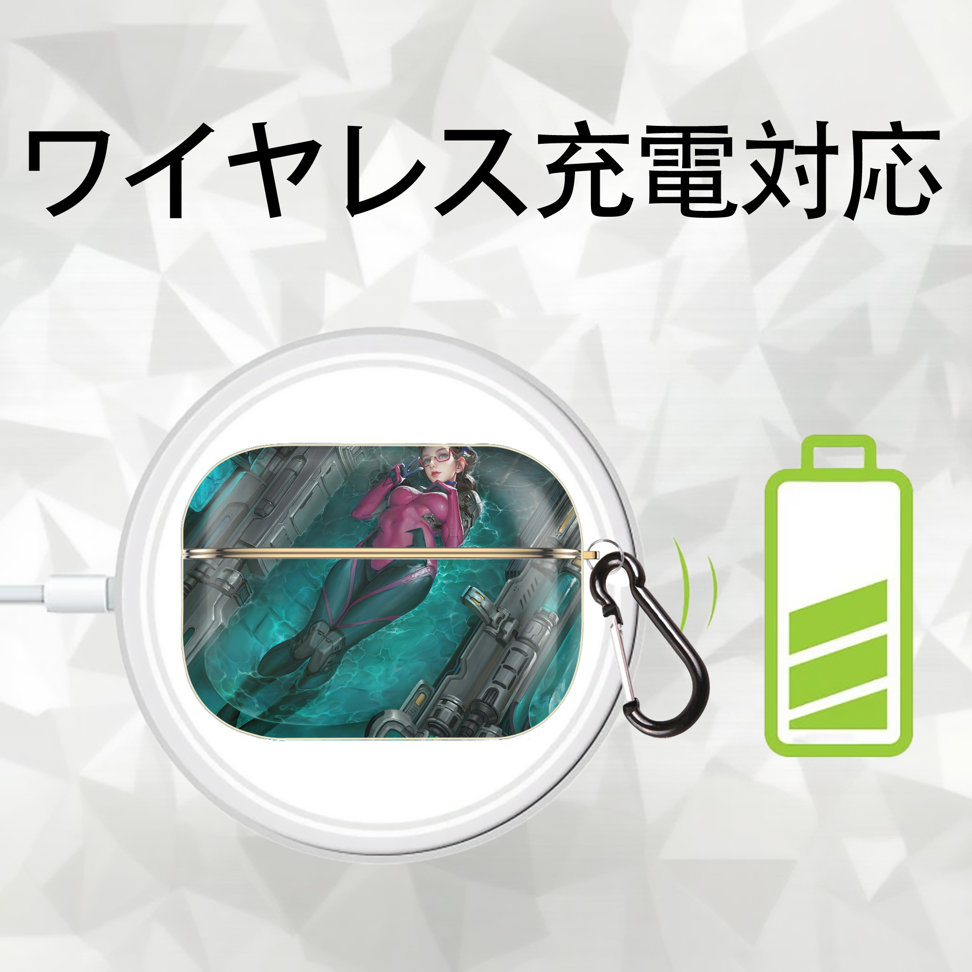 EVA 新世紀エヴァンゲリオン 【AirPods Pro用】ハードシェル保護ケース｜耐衝撃・防指紋・カラビナ付き商品仕様