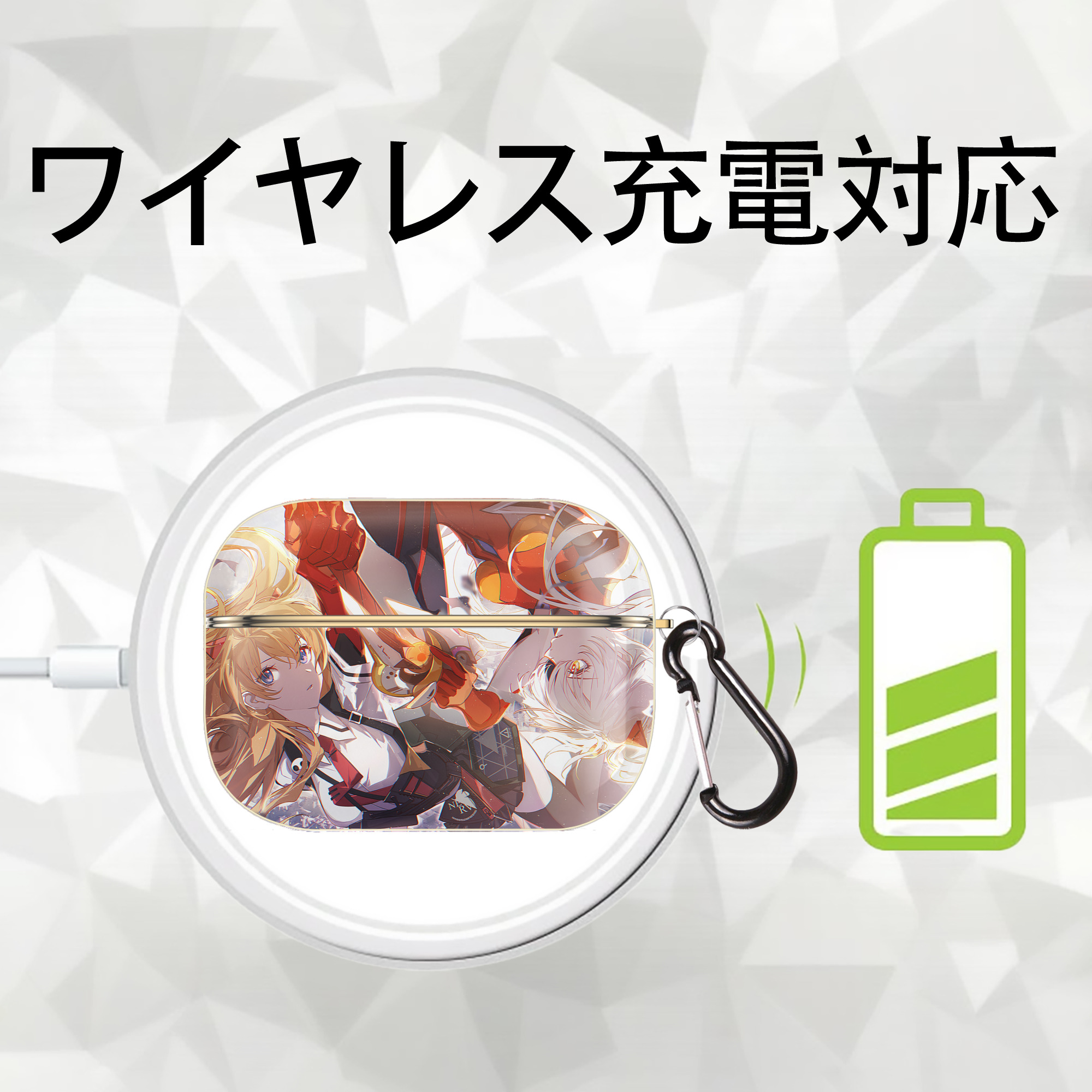 EVA 新世紀エヴァンゲリオン 【AirPods Pro用】ハードシェル保護ケース｜耐衝撃・防指紋・カラビナ付き商品仕様