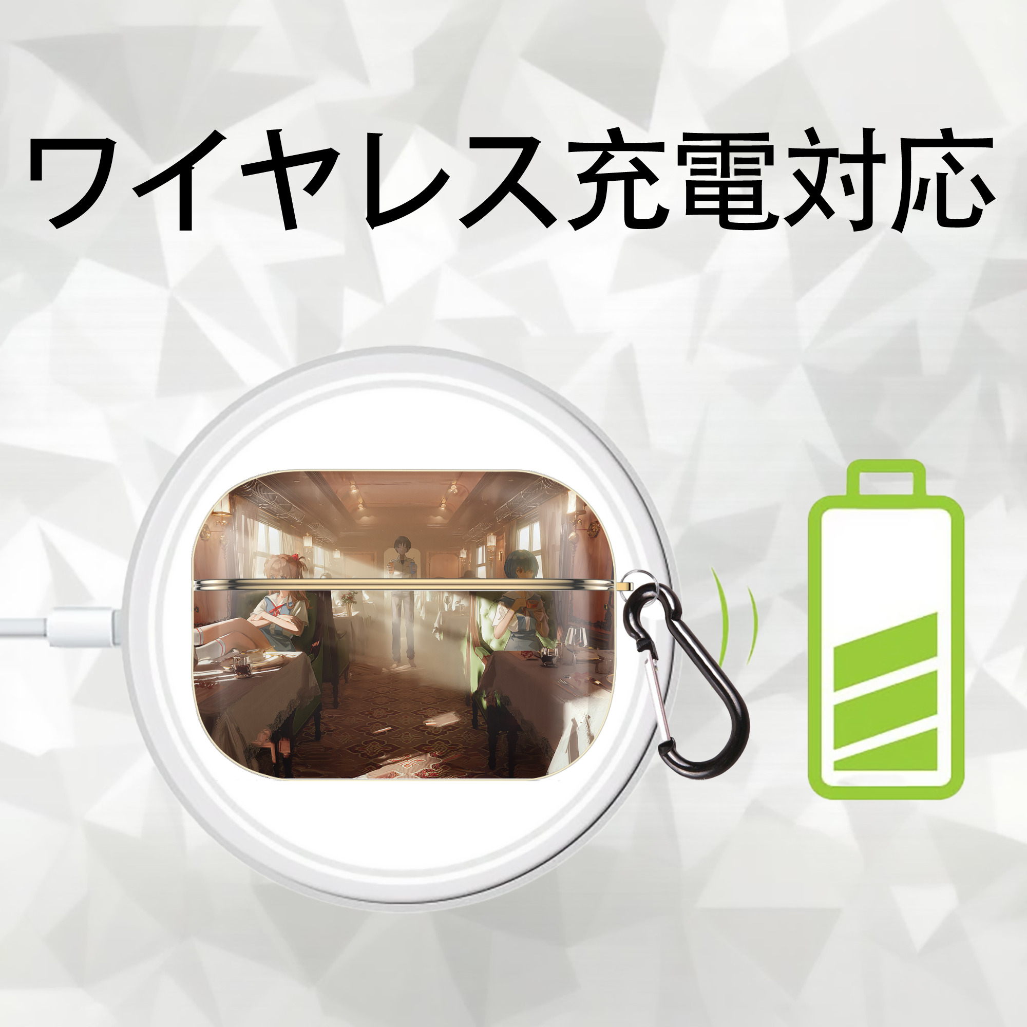 EVA 新世紀エヴァンゲリオン 【AirPods Pro用】ハードシェル保護ケース｜耐衝撃・防指紋・カラビナ付き商品仕様
