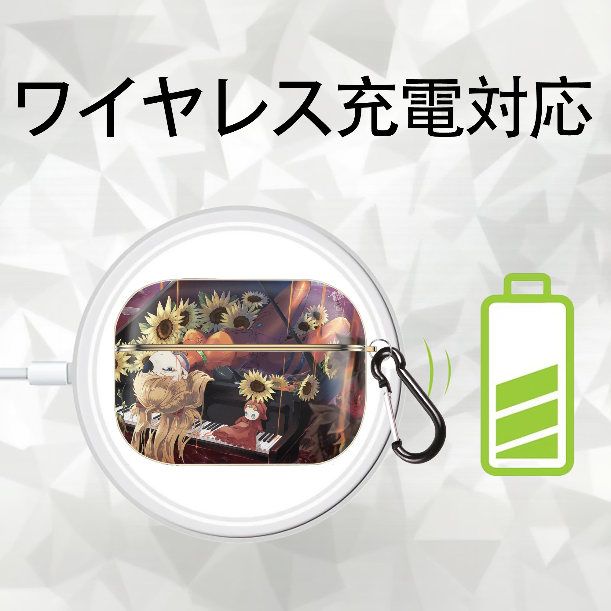 EVA 新世紀エヴァンゲリオン 【AirPods Pro用】ハードシェル保護ケース｜耐衝撃・防指紋・カラビナ付き商品仕様
