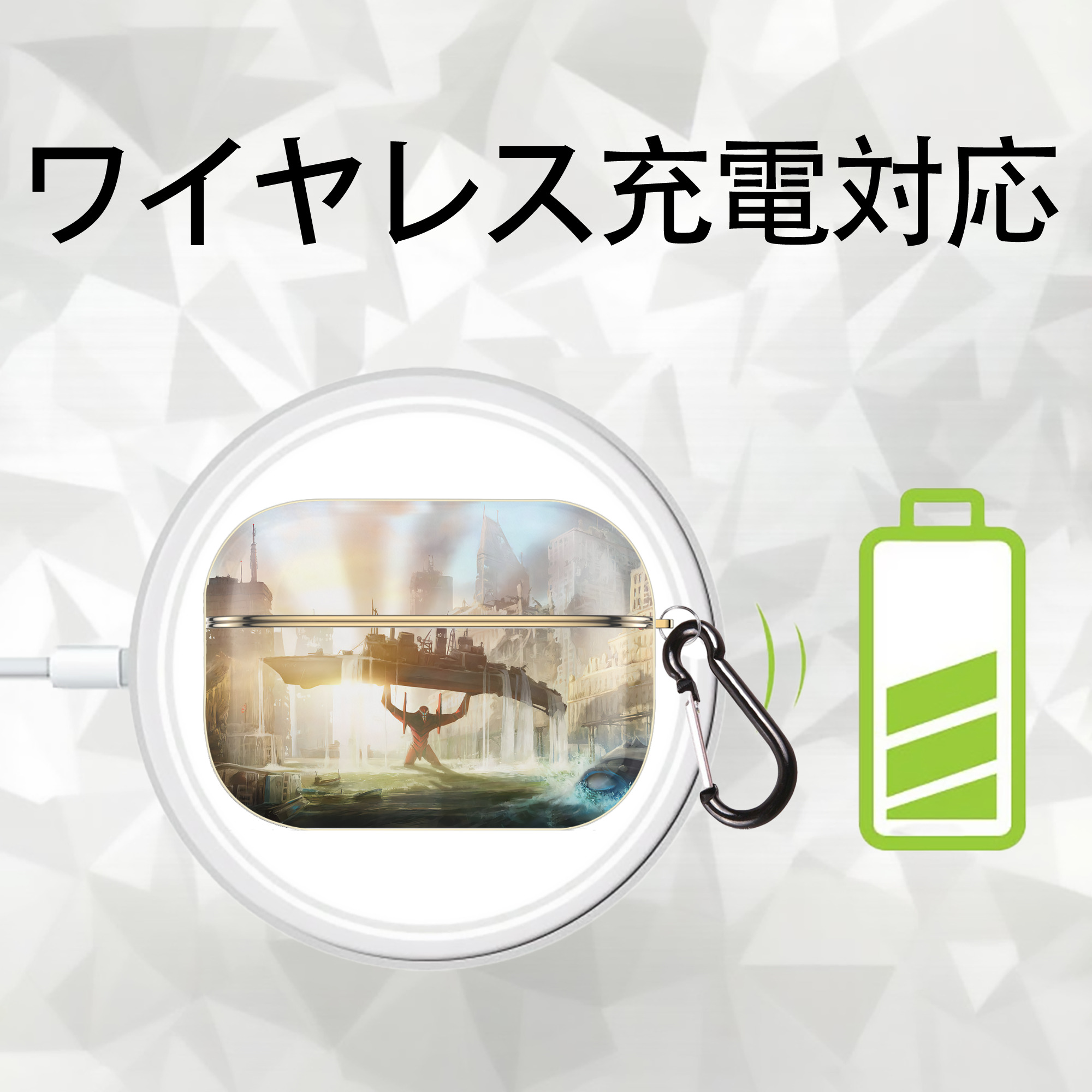 EVA 新世紀エヴァンゲリオン 【AirPods Pro用】ハードシェル保護ケース｜耐衝撃・防指紋・カラビナ付き商品仕様