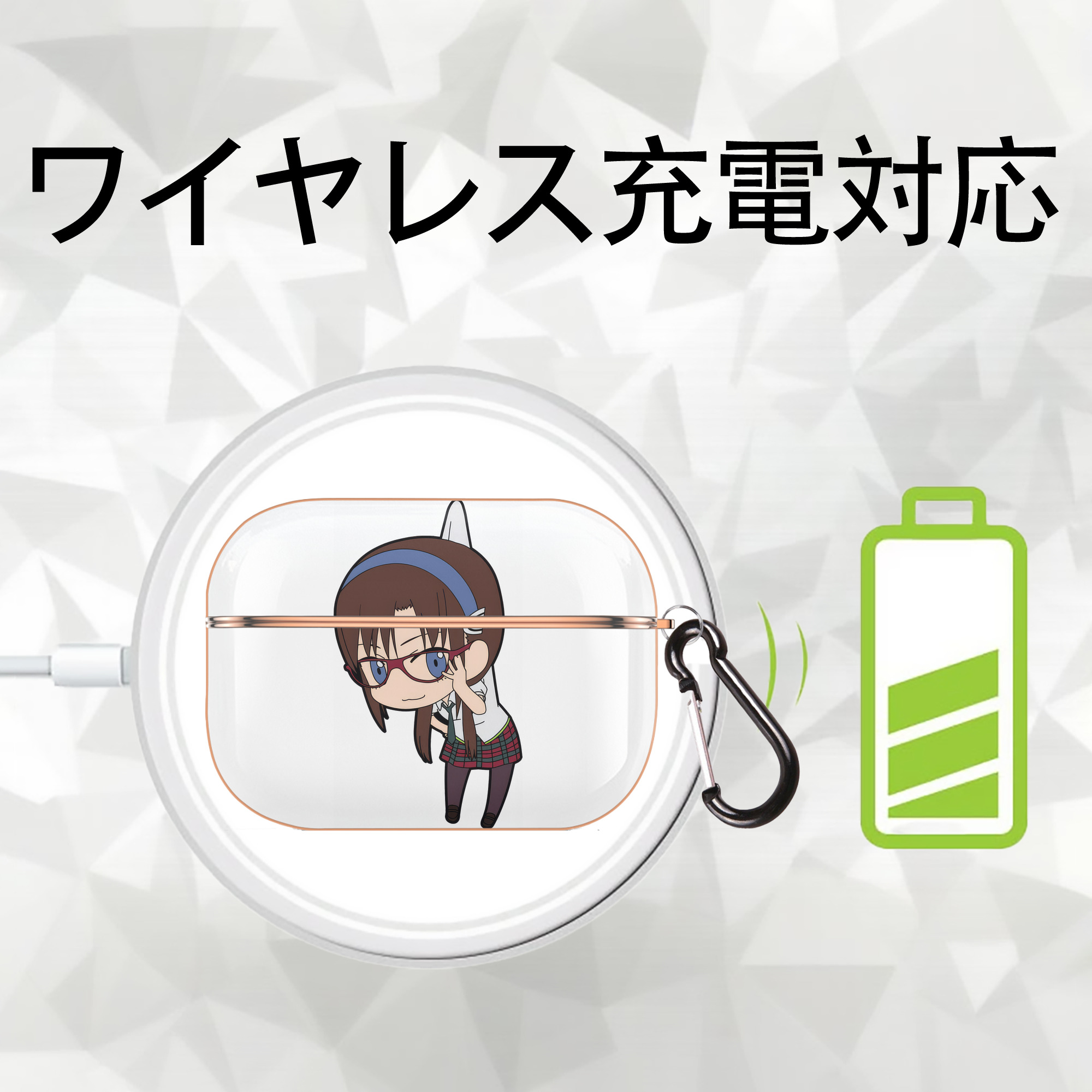 EVA 新世紀エヴァンゲリオン 【AirPods Pro用】ハードシェル保護ケース｜耐衝撃・防指紋・カラビナ付き商品仕様