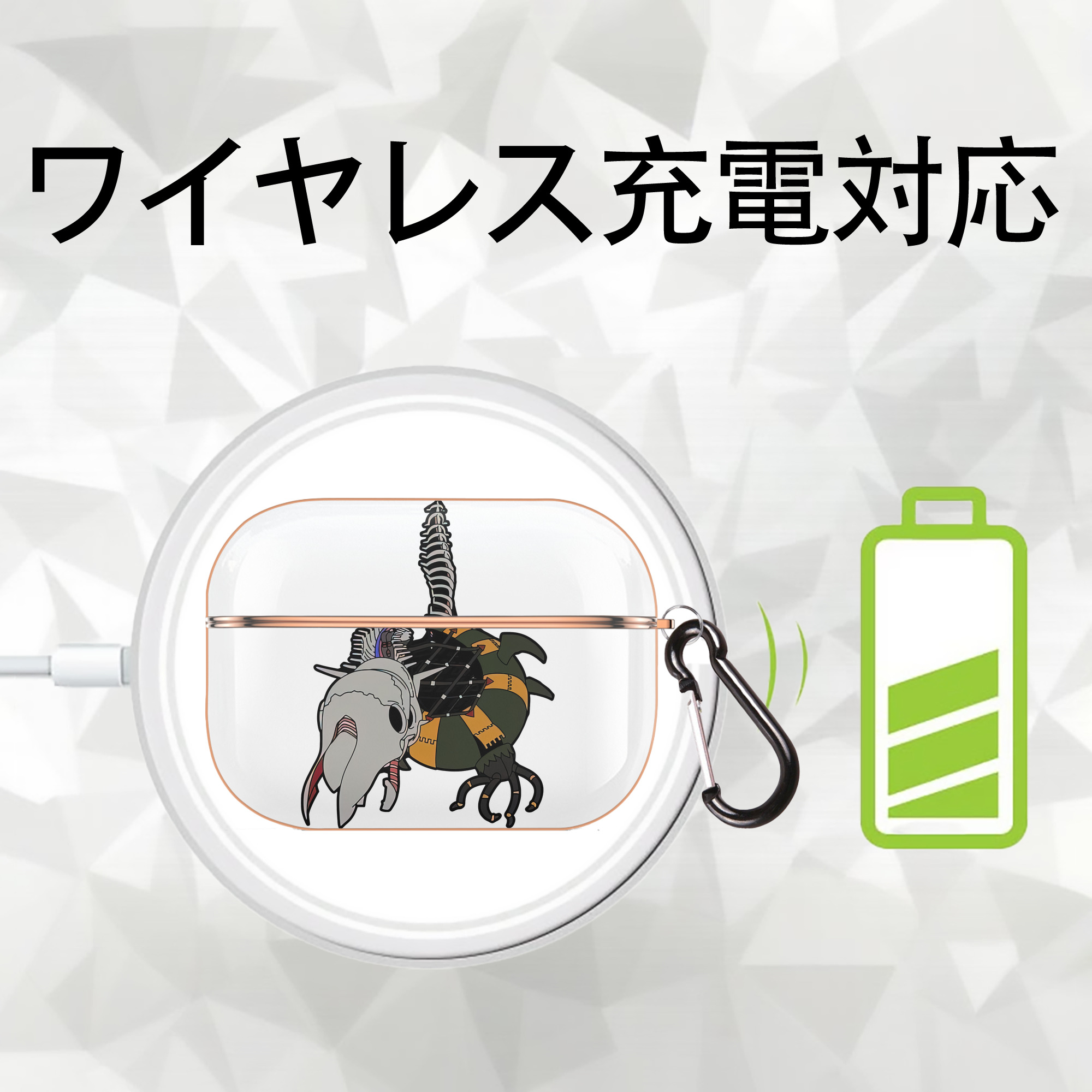 EVA 新世紀エヴァンゲリオン 【AirPods Pro用】ハードシェル保護ケース｜耐衝撃・防指紋・カラビナ付き商品仕様