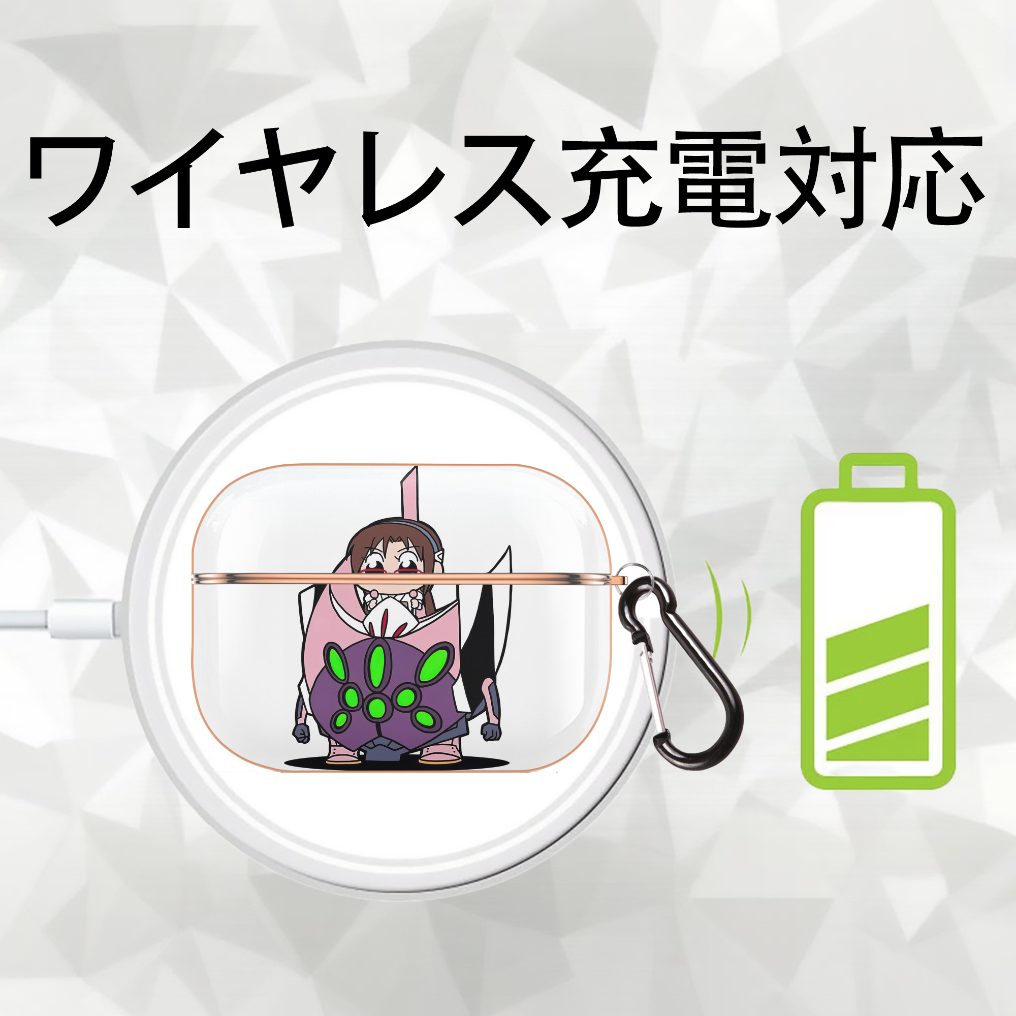 EVA 新世紀エヴァンゲリオン 【AirPods Pro用】ハードシェル保護ケース｜耐衝撃・防指紋・カラビナ付き商品仕様