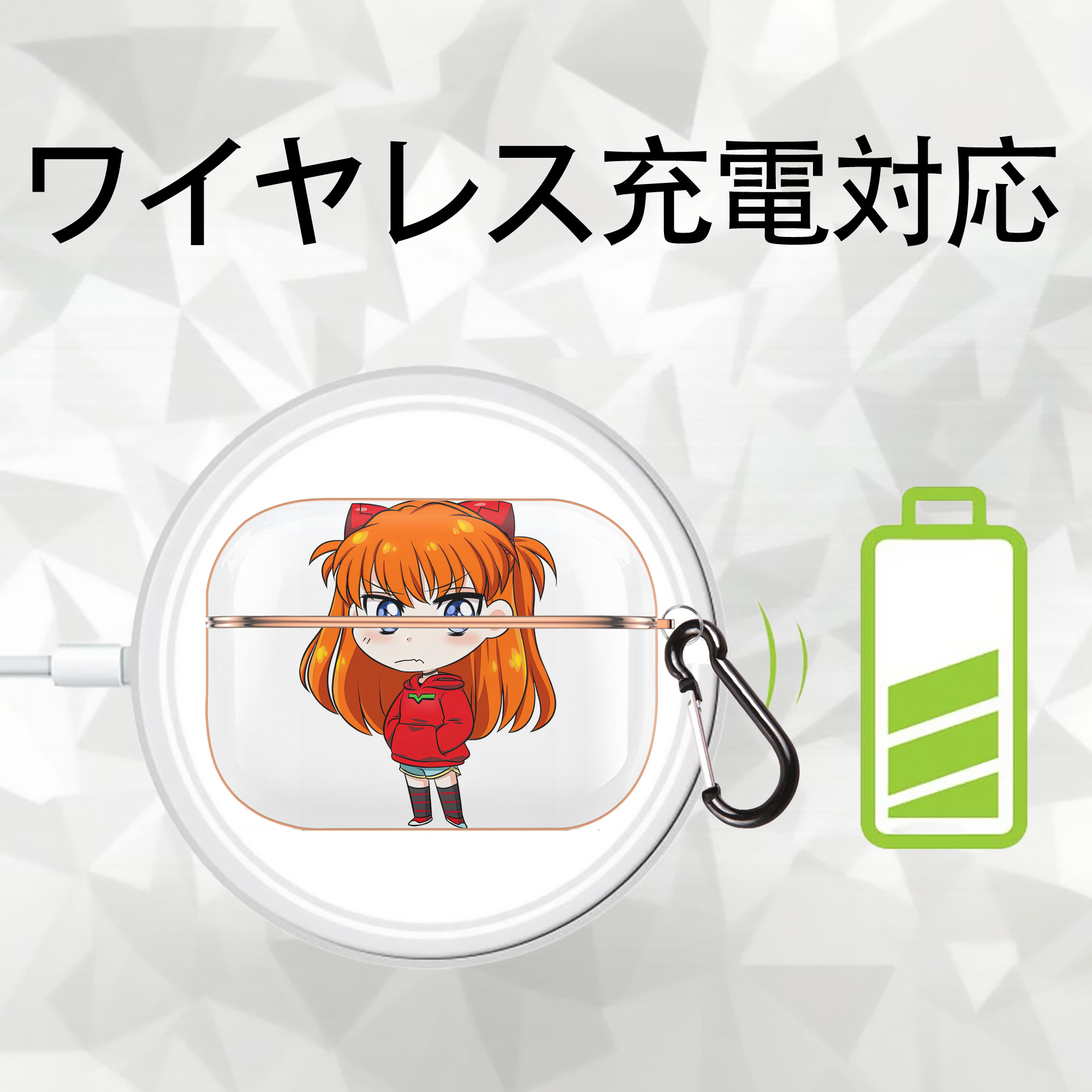 EVA 新世紀エヴァンゲリオン 【AirPods Pro用】ハードシェル保護ケース｜耐衝撃・防指紋・カラビナ付き商品仕様