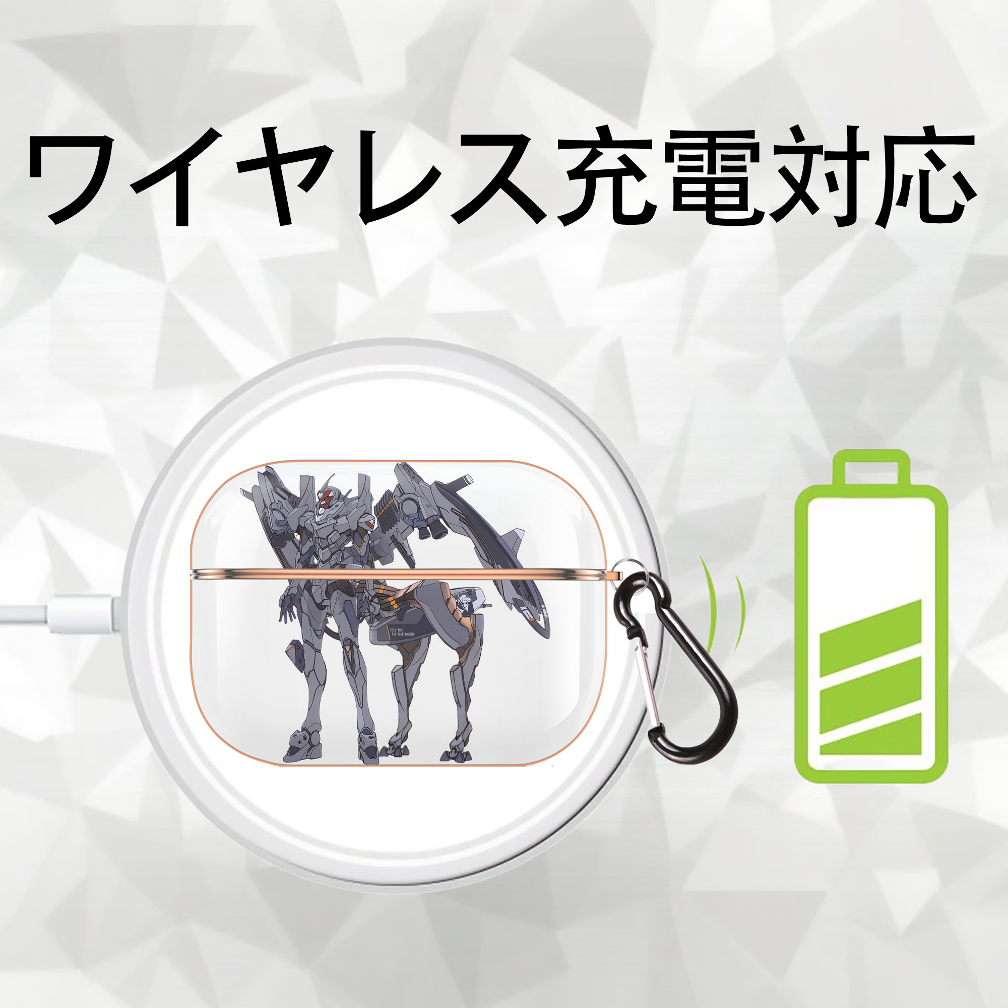 EVA 新世紀エヴァンゲリオン 【AirPods Pro用】ハードシェル保護ケース｜耐衝撃・防指紋・カラビナ付き商品仕様
