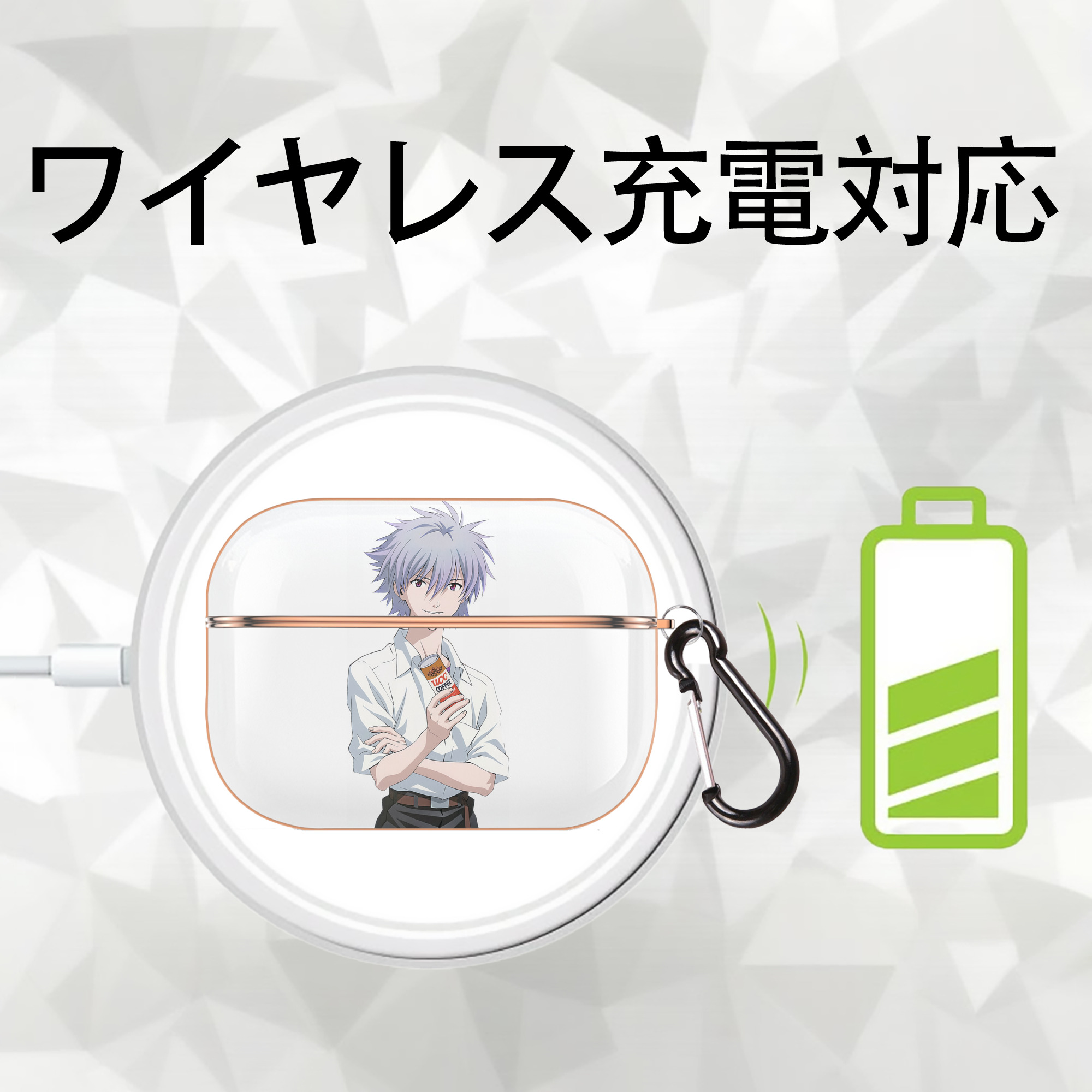 EVA 新世紀エヴァンゲリオン 【AirPods Pro用】ハードシェル保護ケース｜耐衝撃・防指紋・カラビナ付き商品仕様