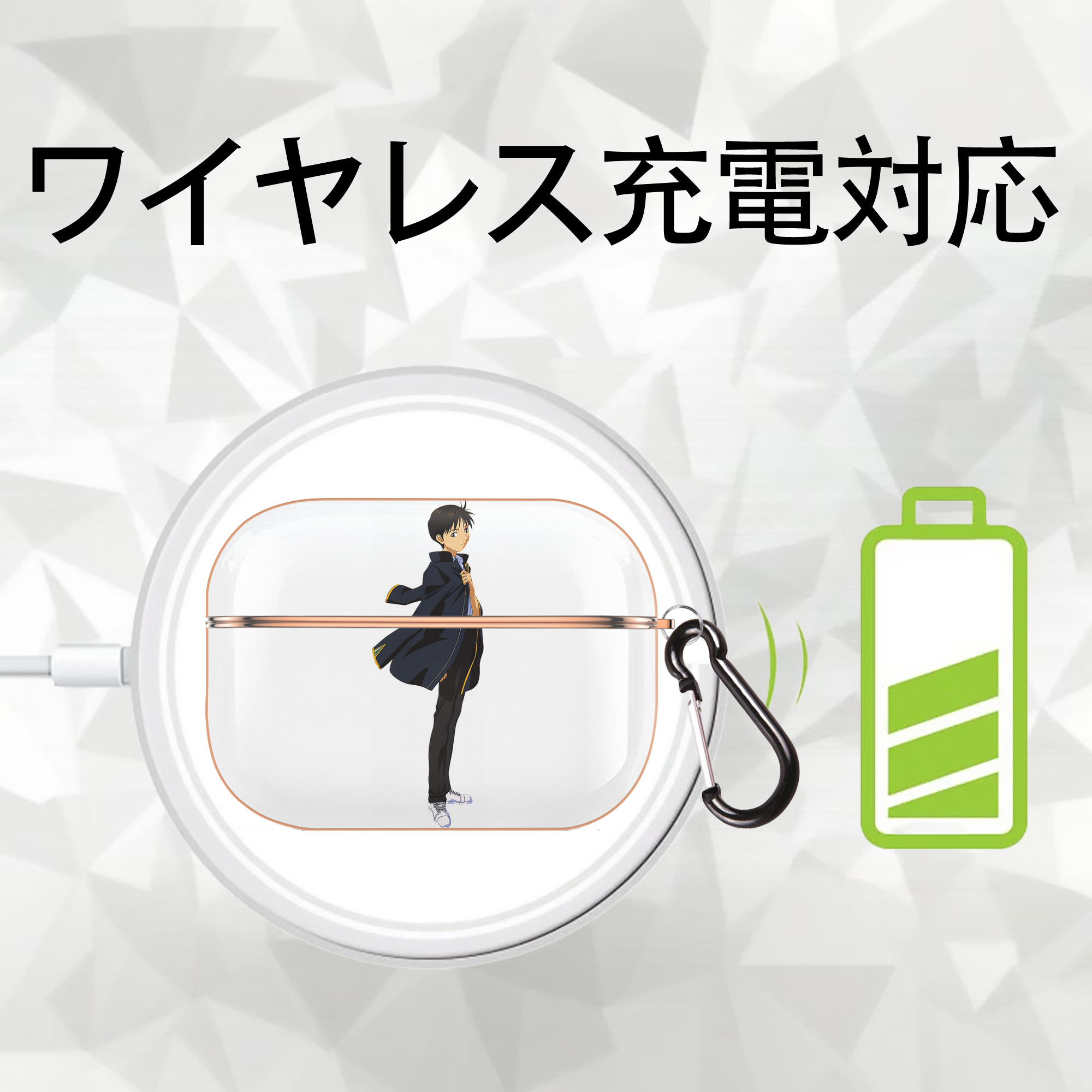EVA 新世紀エヴァンゲリオン 【AirPods Pro用】ハードシェル保護ケース｜耐衝撃・防指紋・カラビナ付き商品仕様