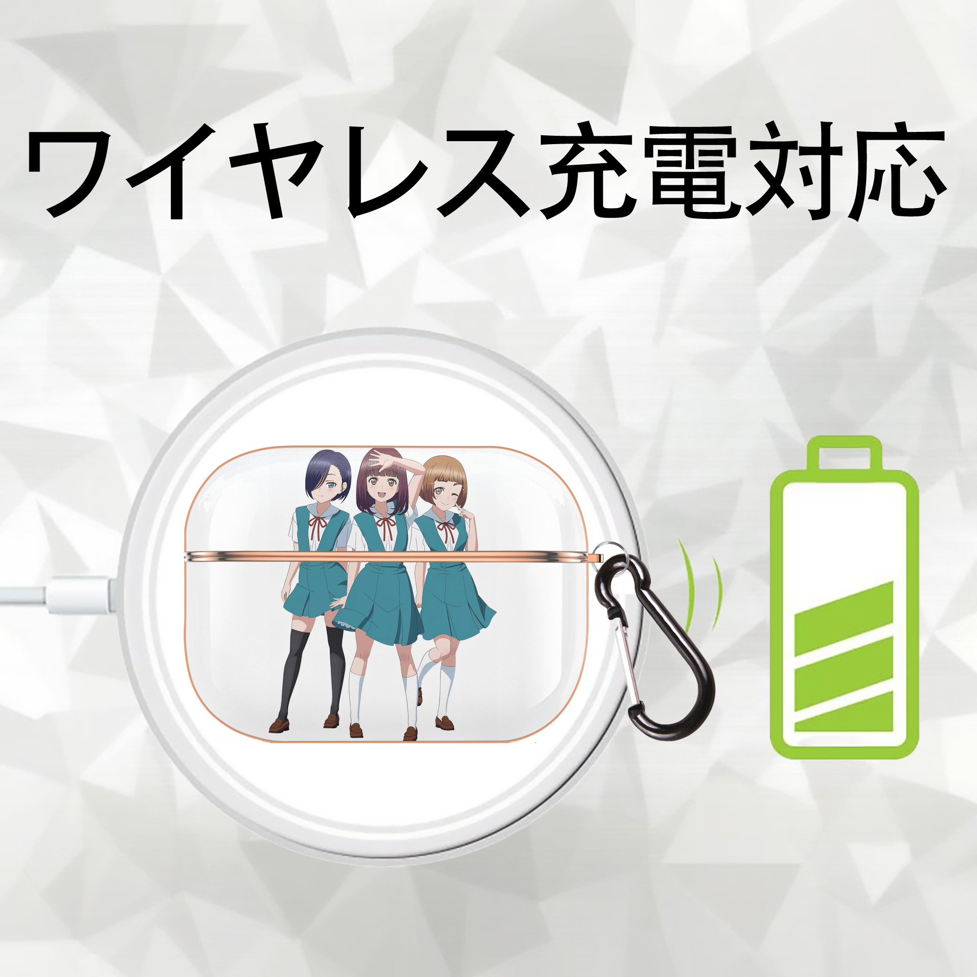EVA 新世紀エヴァンゲリオン 【AirPods Pro用】ハードシェル保護ケース｜耐衝撃・防指紋・カラビナ付き商品仕様