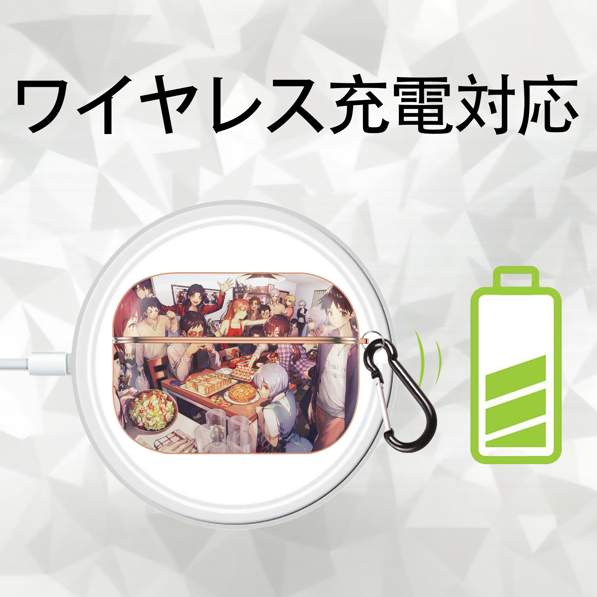 EVA 新世紀エヴァンゲリオン 【AirPods Pro用】ハードシェル保護ケース｜耐衝撃・防指紋・カラビナ付き商品仕様