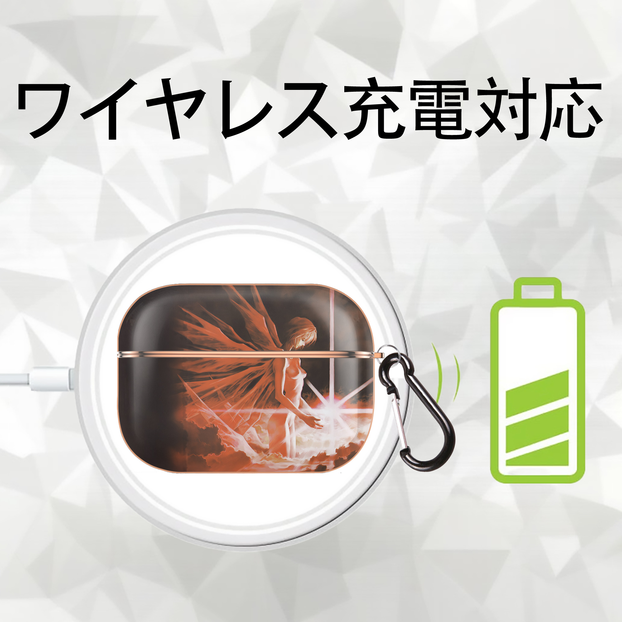 EVA 新世紀エヴァンゲリオン 【AirPods Pro用】ハードシェル保護ケース｜耐衝撃・防指紋・カラビナ付き商品仕様