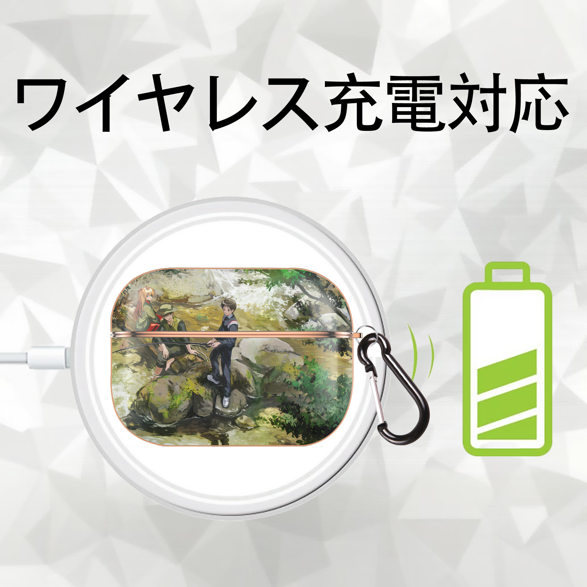 EVA 新世紀エヴァンゲリオン 【AirPods Pro用】ハードシェル保護ケース｜耐衝撃・防指紋・カラビナ付き商品仕様