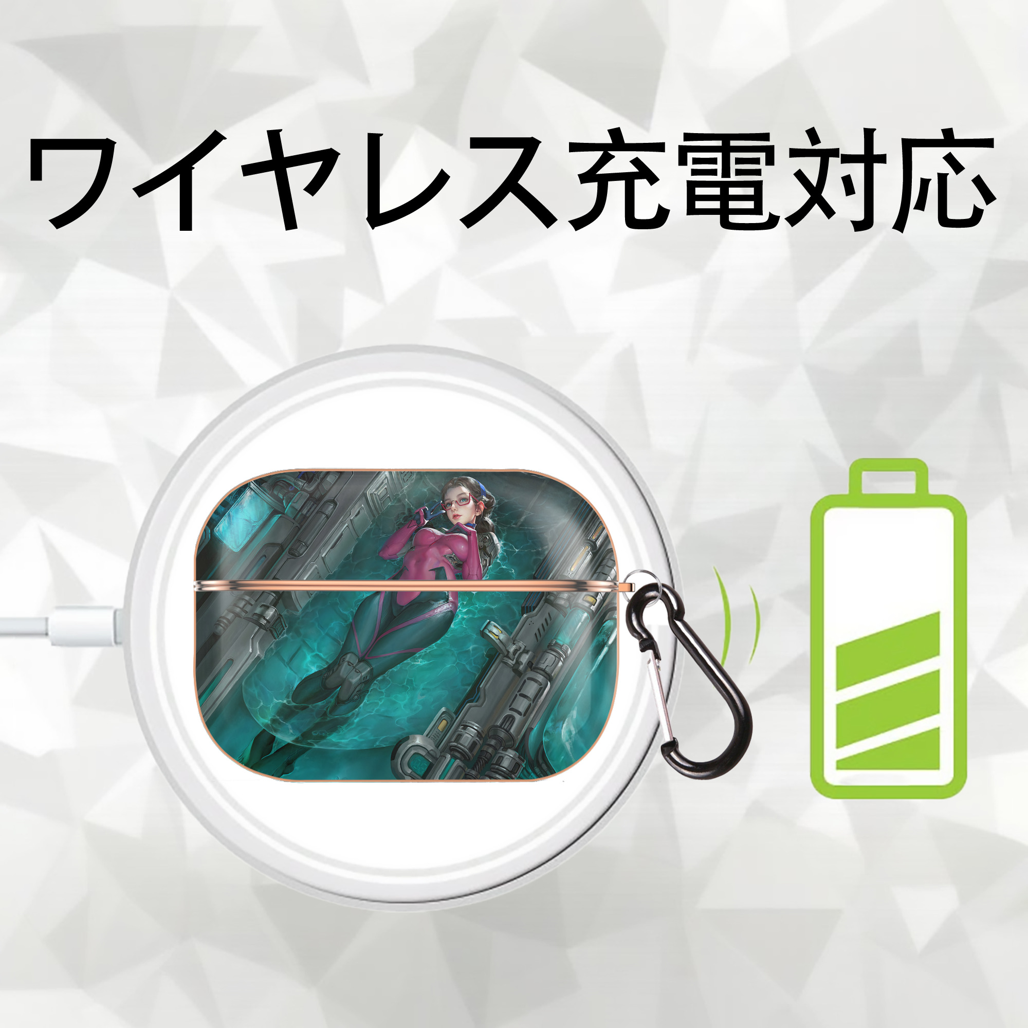 EVA 新世紀エヴァンゲリオン 【AirPods Pro用】ハードシェル保護ケース｜耐衝撃・防指紋・カラビナ付き商品仕様