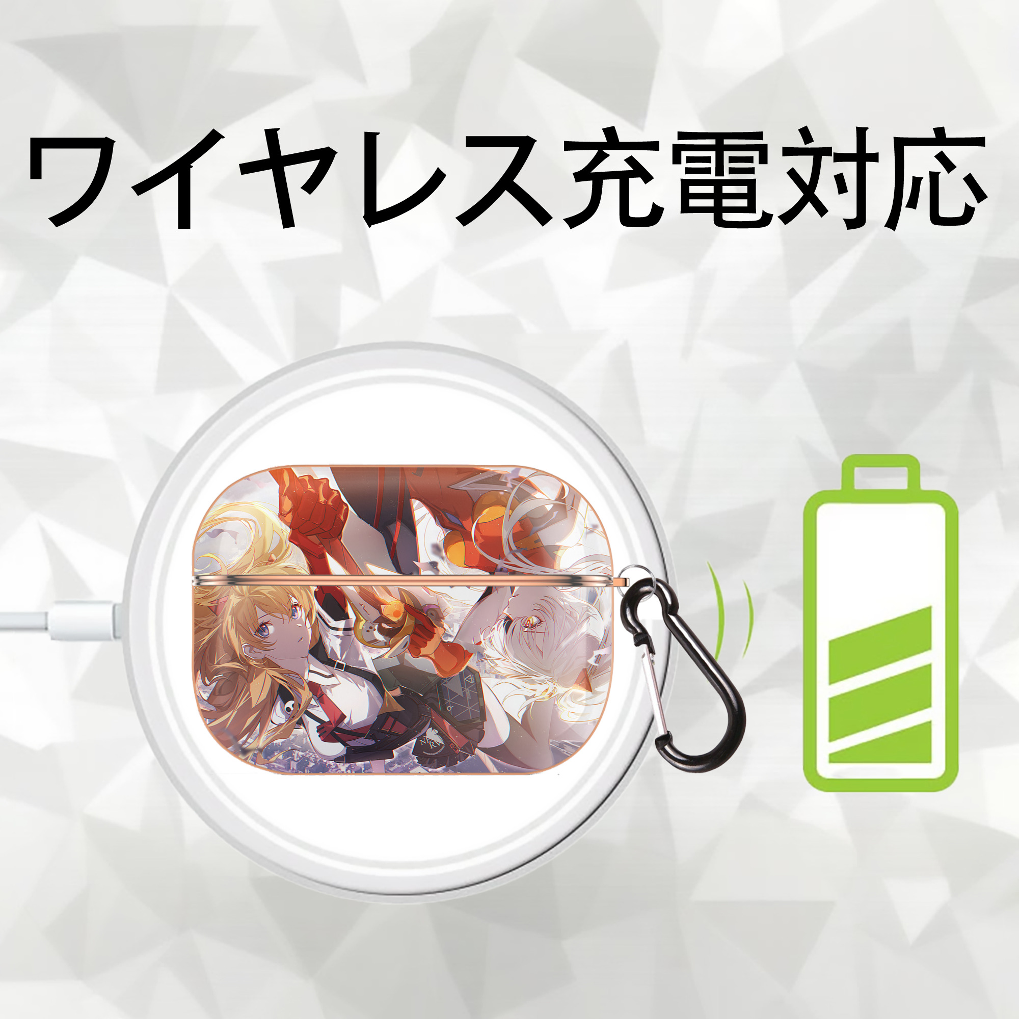 EVA 新世紀エヴァンゲリオン 【AirPods Pro用】ハードシェル保護ケース｜耐衝撃・防指紋・カラビナ付き商品仕様