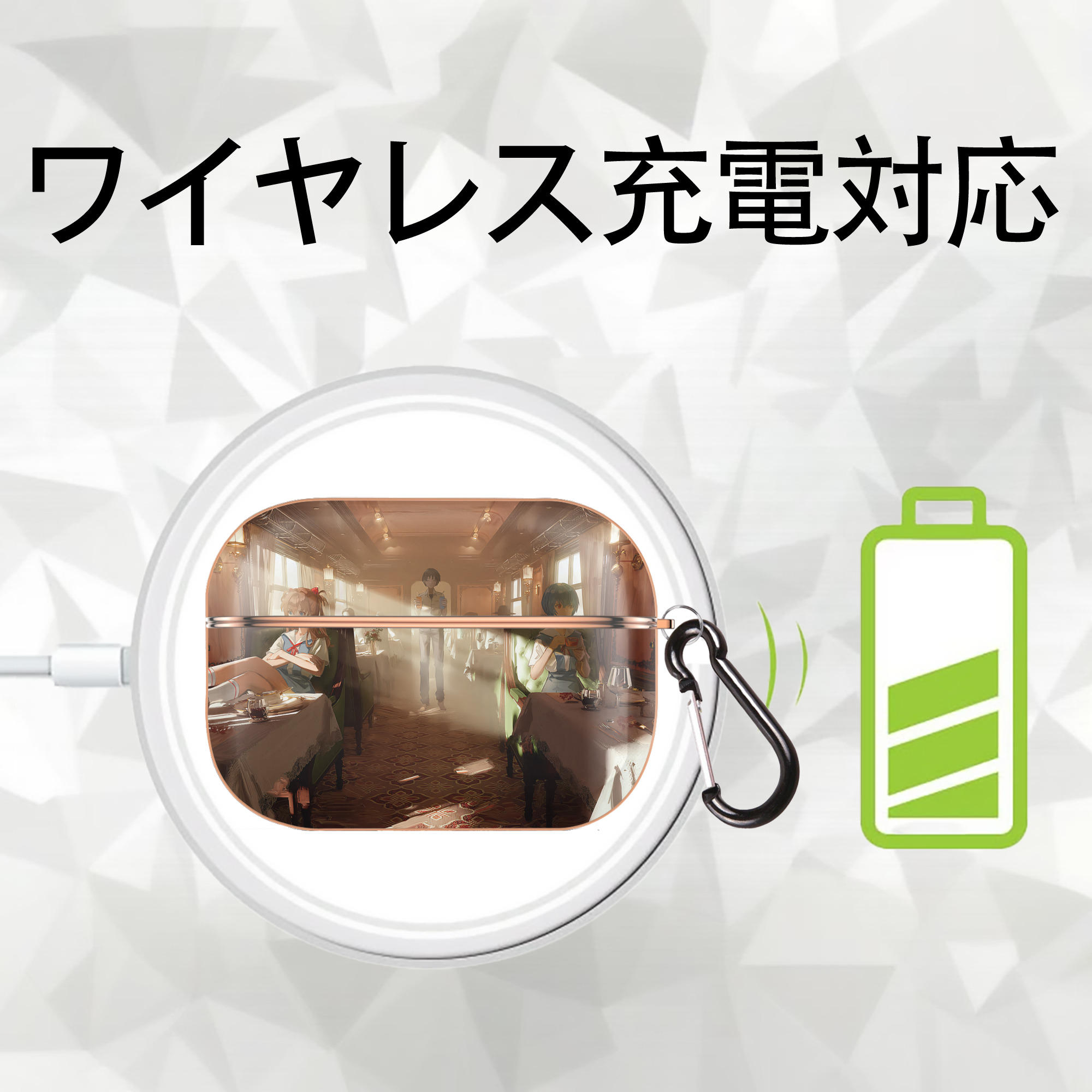 EVA 新世紀エヴァンゲリオン 【AirPods Pro用】ハードシェル保護ケース｜耐衝撃・防指紋・カラビナ付き商品仕様