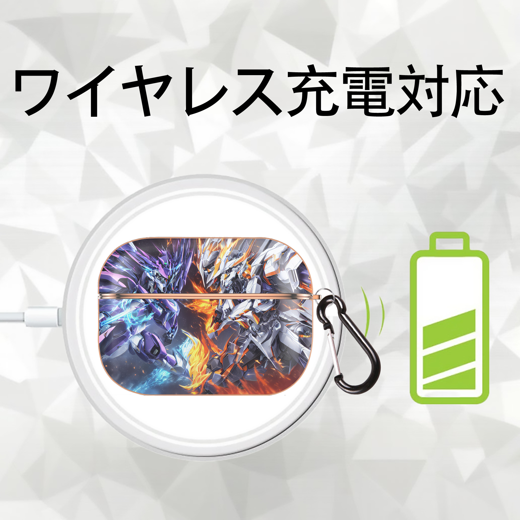 EVA 新世紀エヴァンゲリオン 【AirPods Pro用】ハードシェル保護ケース｜耐衝撃・防指紋・カラビナ付き商品仕様