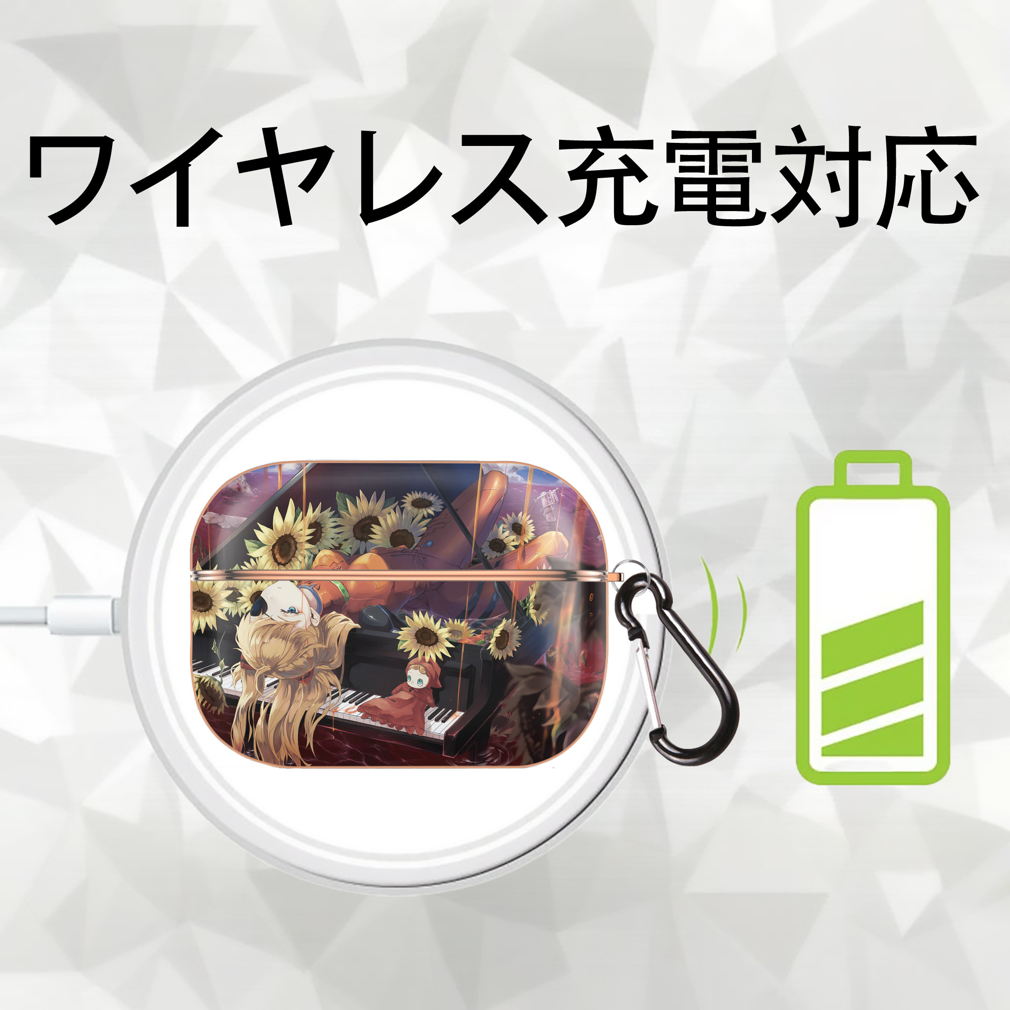 EVA 新世紀エヴァンゲリオン 【AirPods Pro用】ハードシェル保護ケース｜耐衝撃・防指紋・カラビナ付き商品仕様